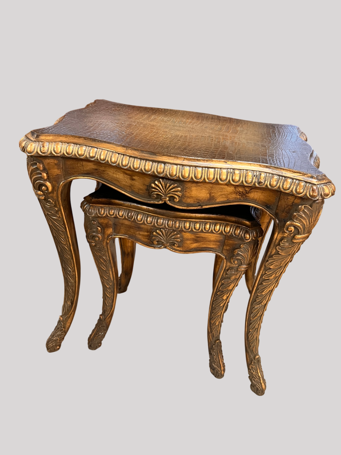 Gold Wood Furniture Table Large New with tags OLF (Overton Lloyd Furniture)