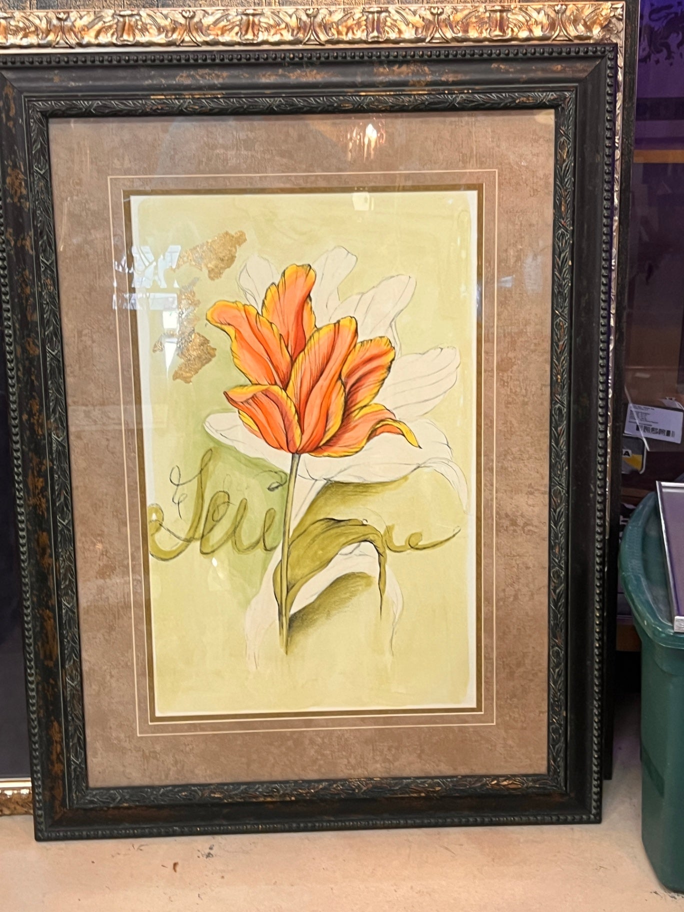 Designer Framed Floral Wall Art – 38" × 30" – Luxe Boutique Quality
