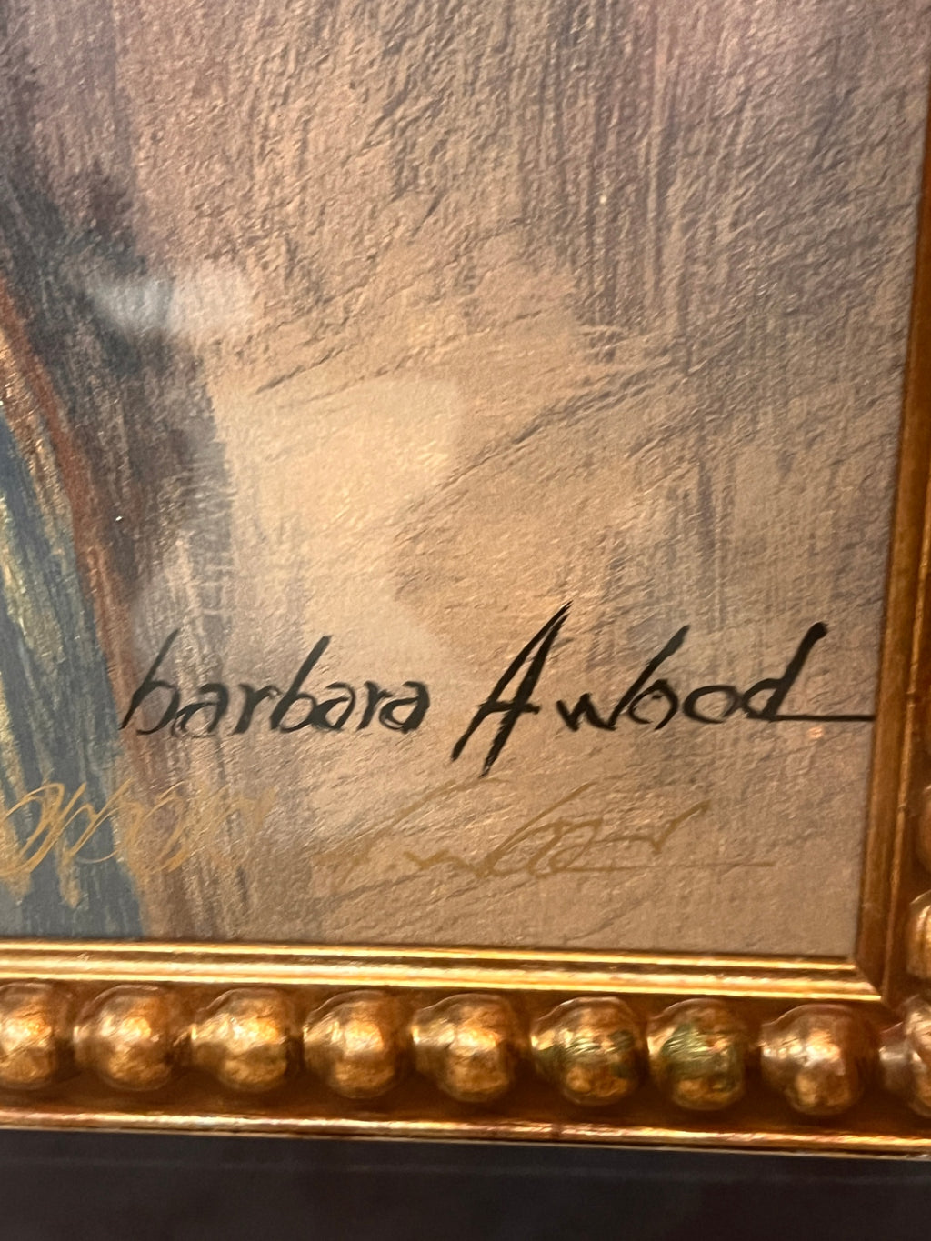 Barbara A. Wood – Mois de Mai – Signed Lawrence Unlimited Print – Large Gold Frame