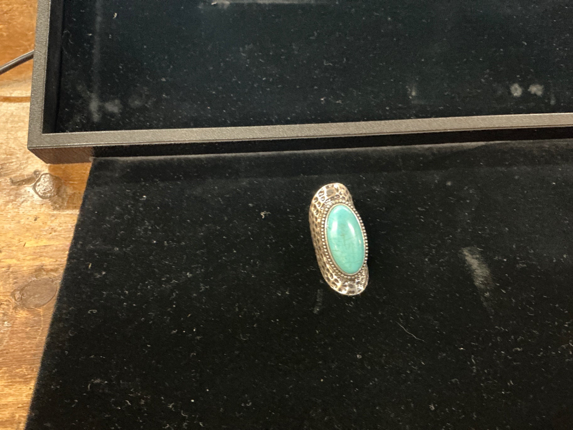 Native American Silver and Turquoise Ring size 8