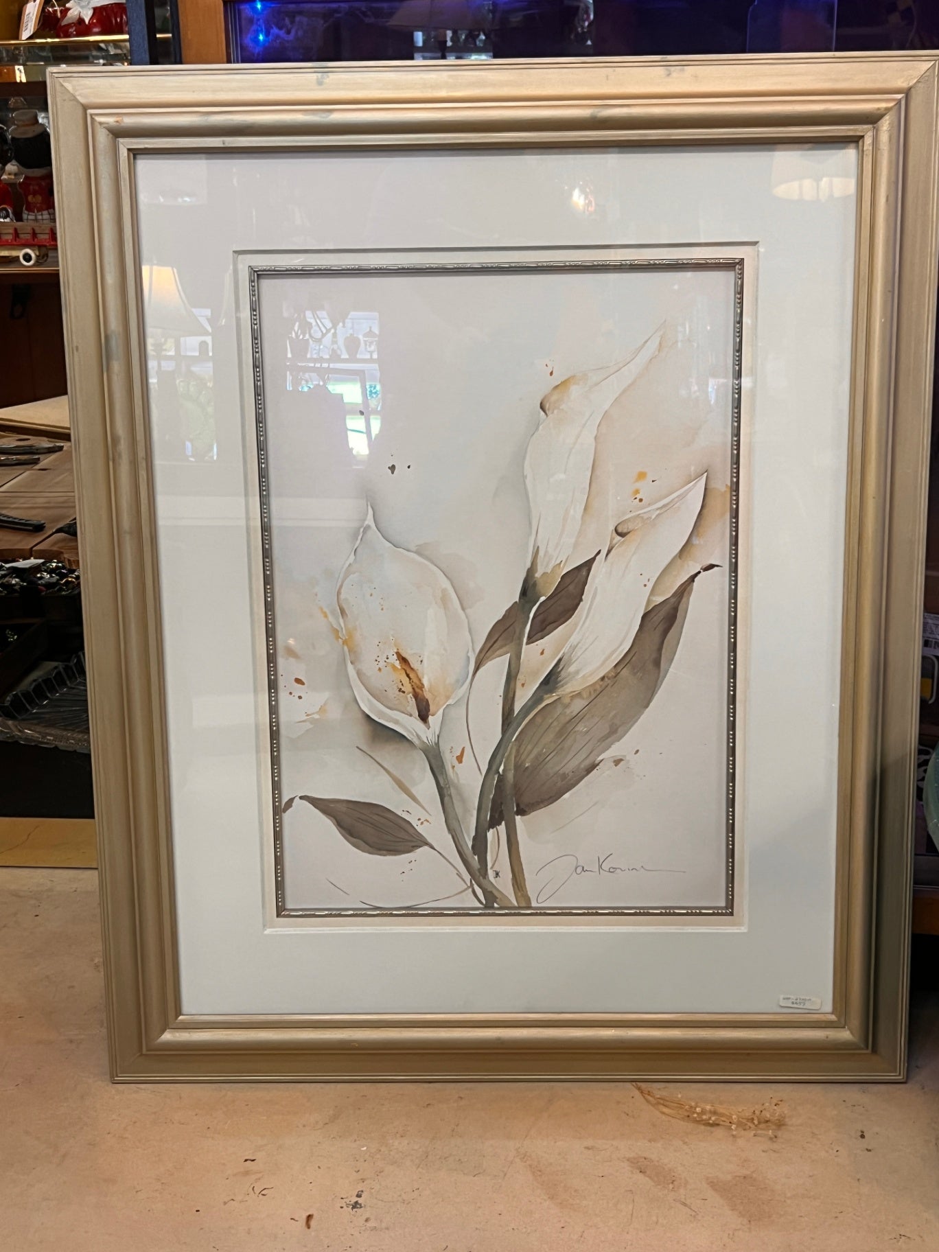 John-Richard Framed Jan Karen Floral Print – Calla Lilies, GRF-2735A