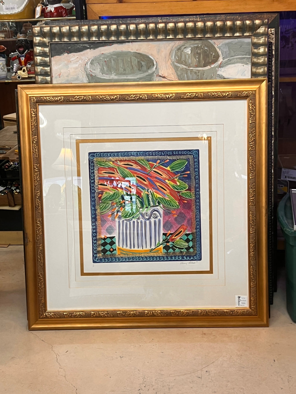 Penny Feder Original Monoprint Porcelain Pot – Hand-Signed, COA, 1/1