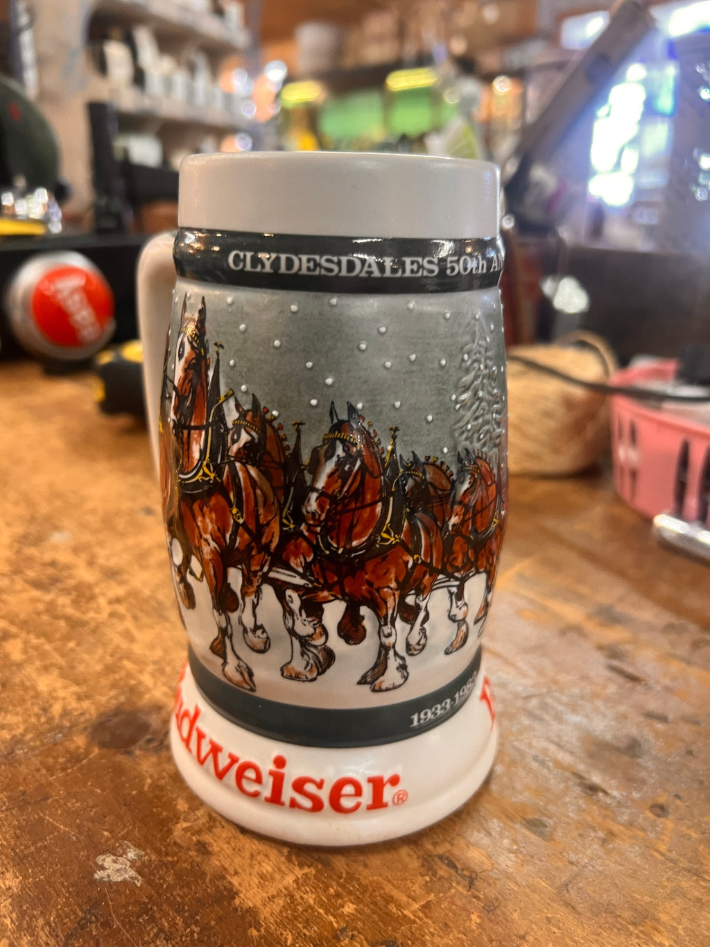 Budweiser 50th Anniversary Clydesdale Stein (1983)