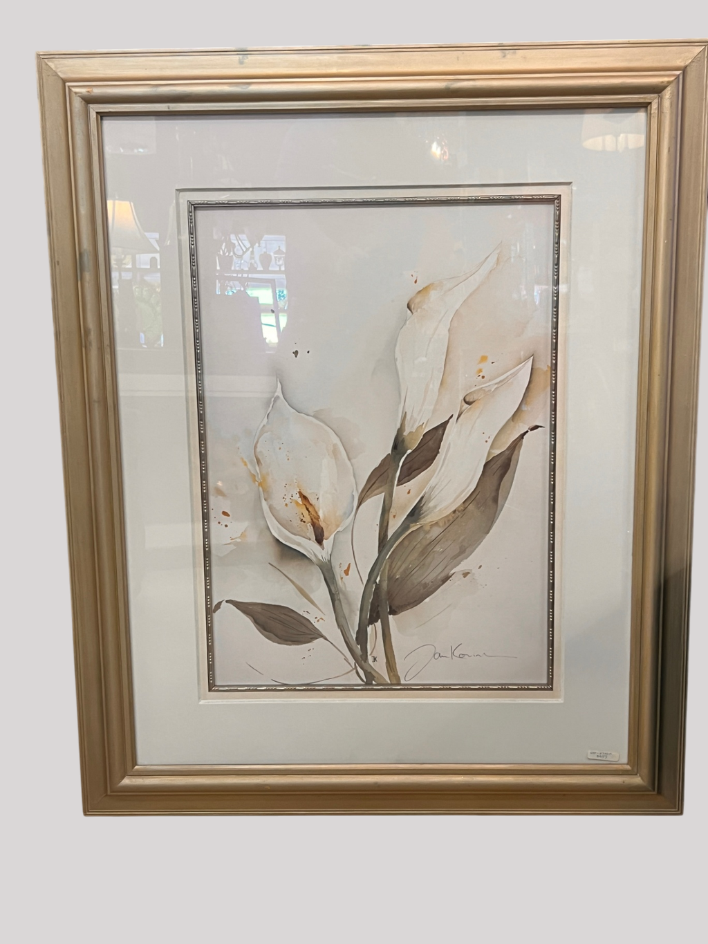 John-Richard Framed Jan Karen Floral Print – Calla Lilies, GRF-2735A