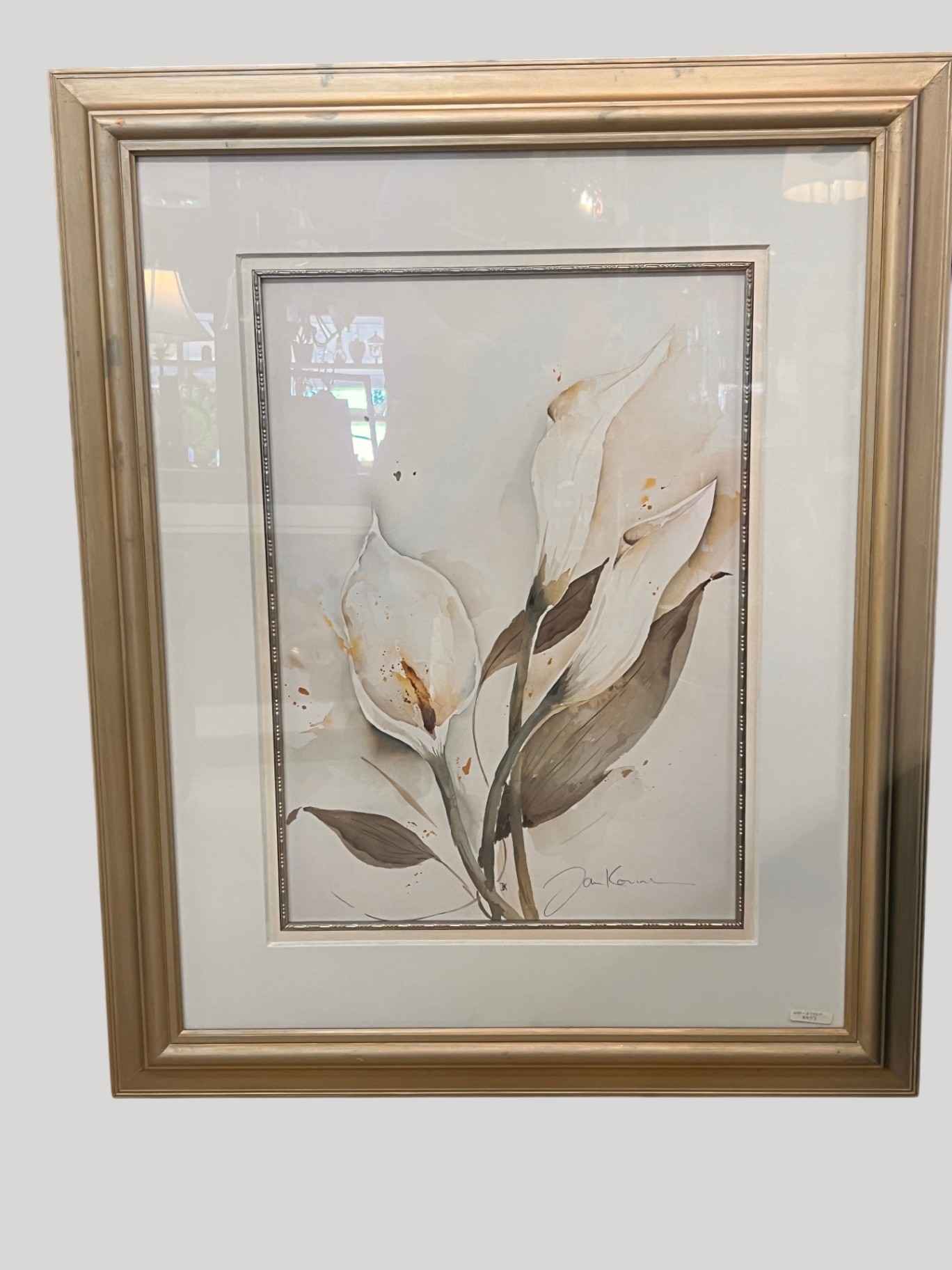 John-Richard Framed Jan Karen Floral Print – Calla Lilies, GRF-2735A