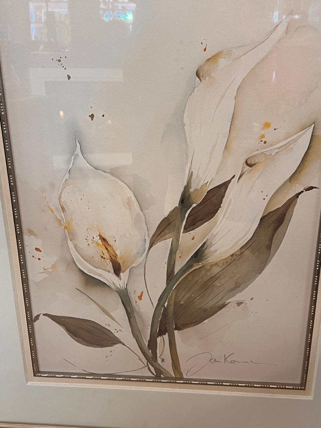 John-Richard Framed Jan Karen Floral Print – Calla Lilies, GRF-2735A