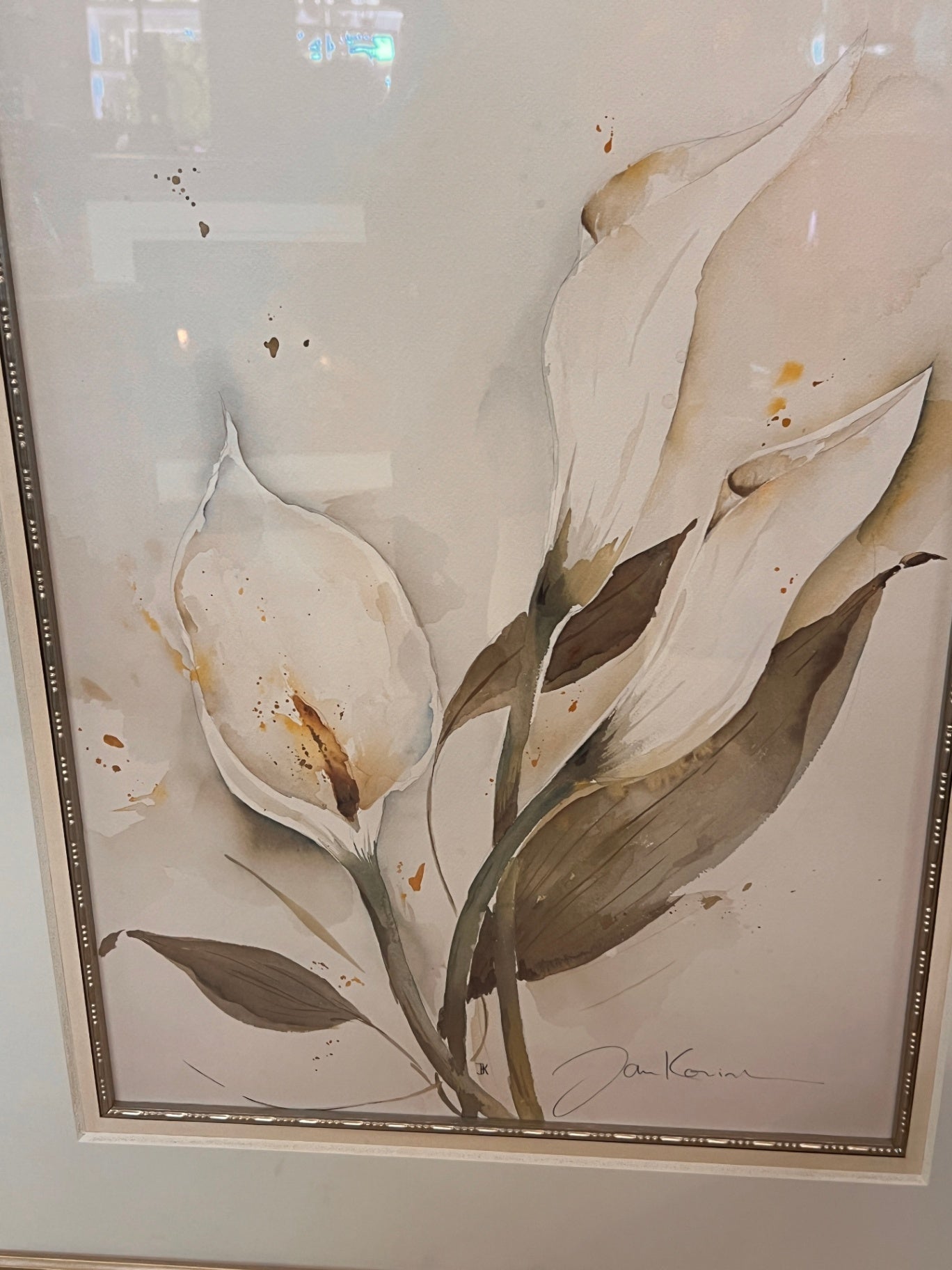 John-Richard Framed Jan Karen Floral Print – Calla Lilies, GRF-2735A
