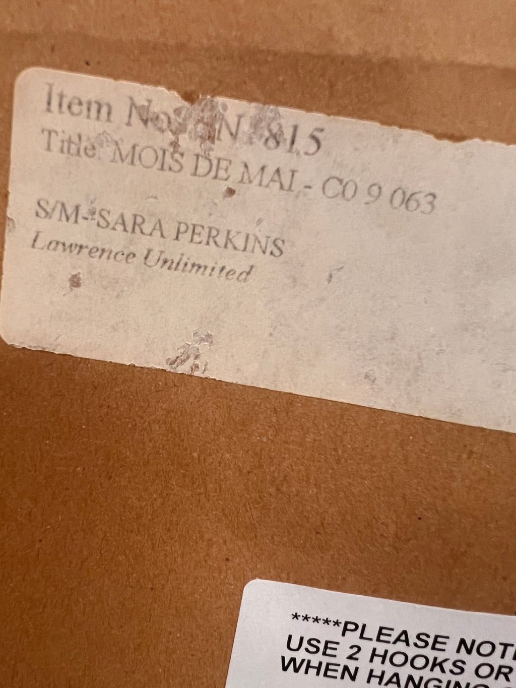 Barbara A. Wood – Mois de Mai – Signed Lawrence Unlimited Print – Large Gold Frame