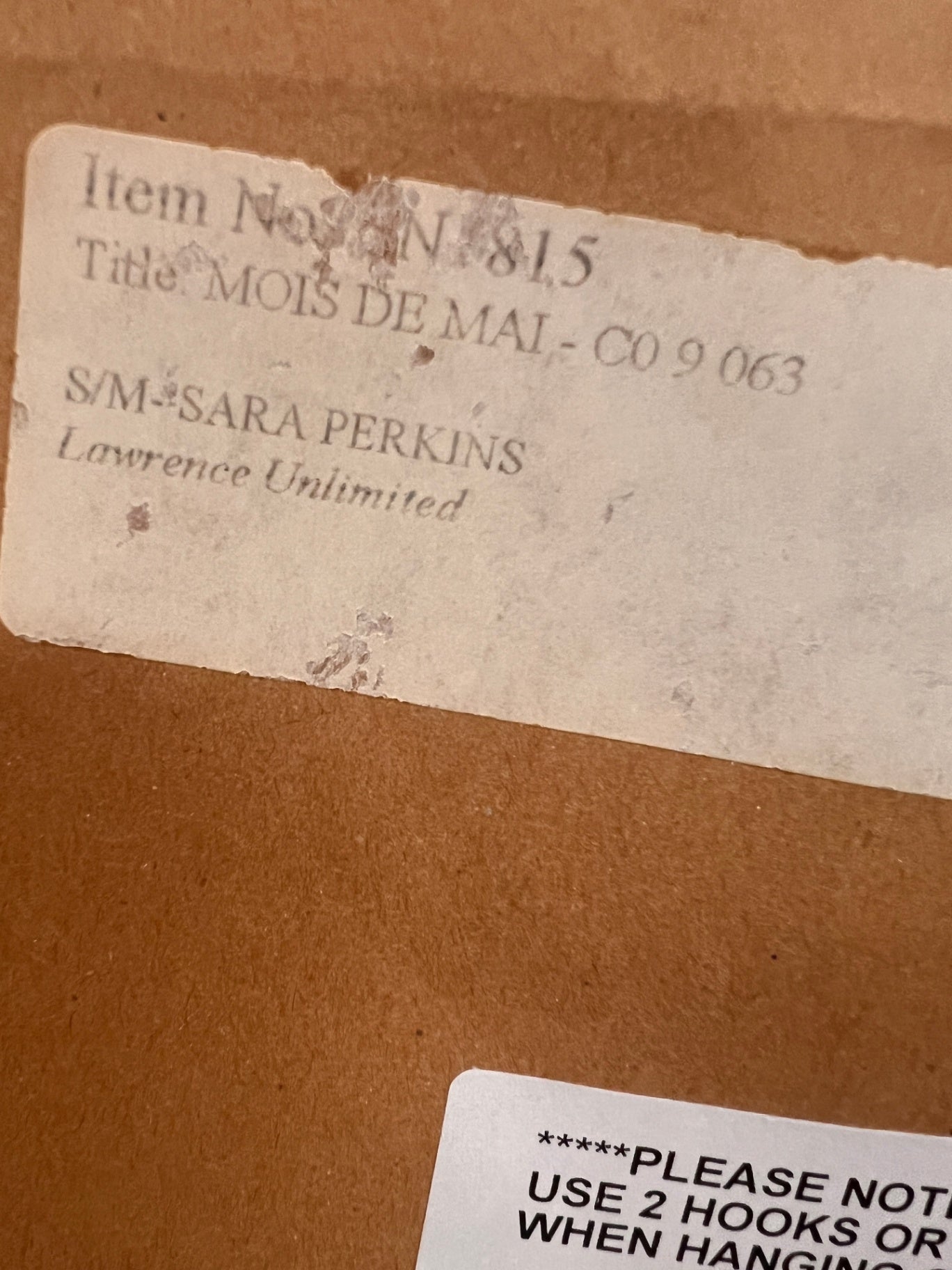 Barbara A. Wood – Mois de Mai – Signed Lawrence Unlimited Print – Large Gold Frame