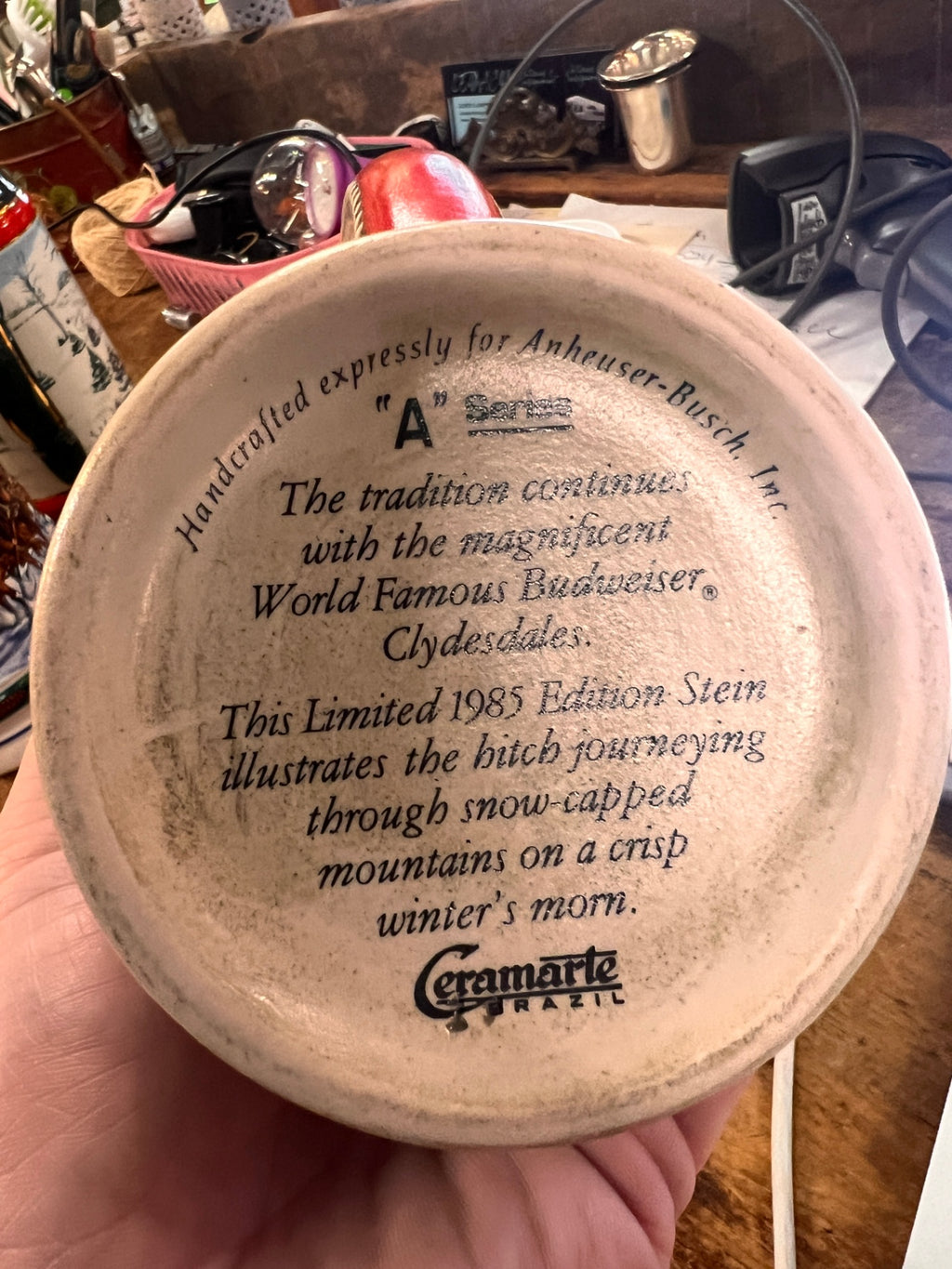 1985 “Clydesdales Journeying Through Snow-Capped Mountains”