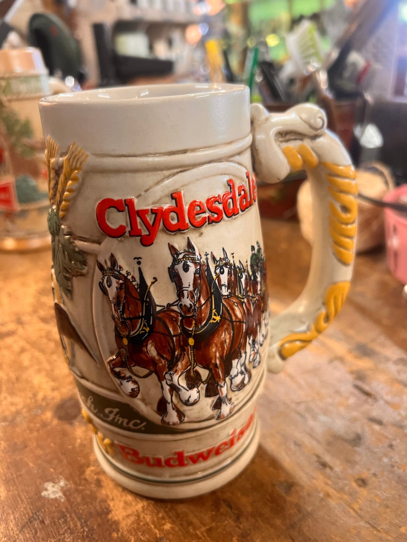 Budweiser Clydesdales Horse-Handle Stein (Ceramarte – Promo Edition)