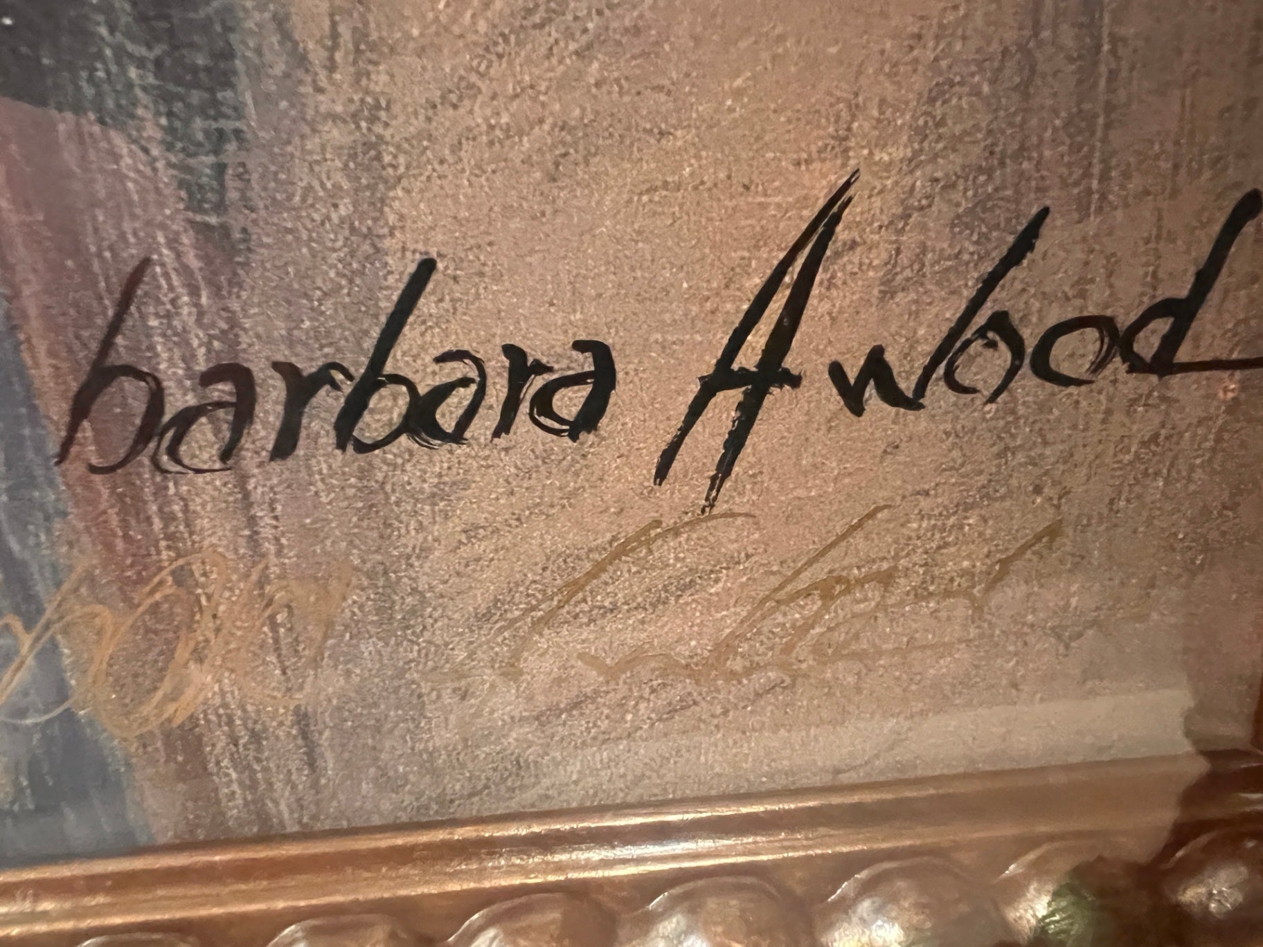 Barbara A. Wood – Mois de Mai – Signed Lawrence Unlimited Print – Large Gold Frame