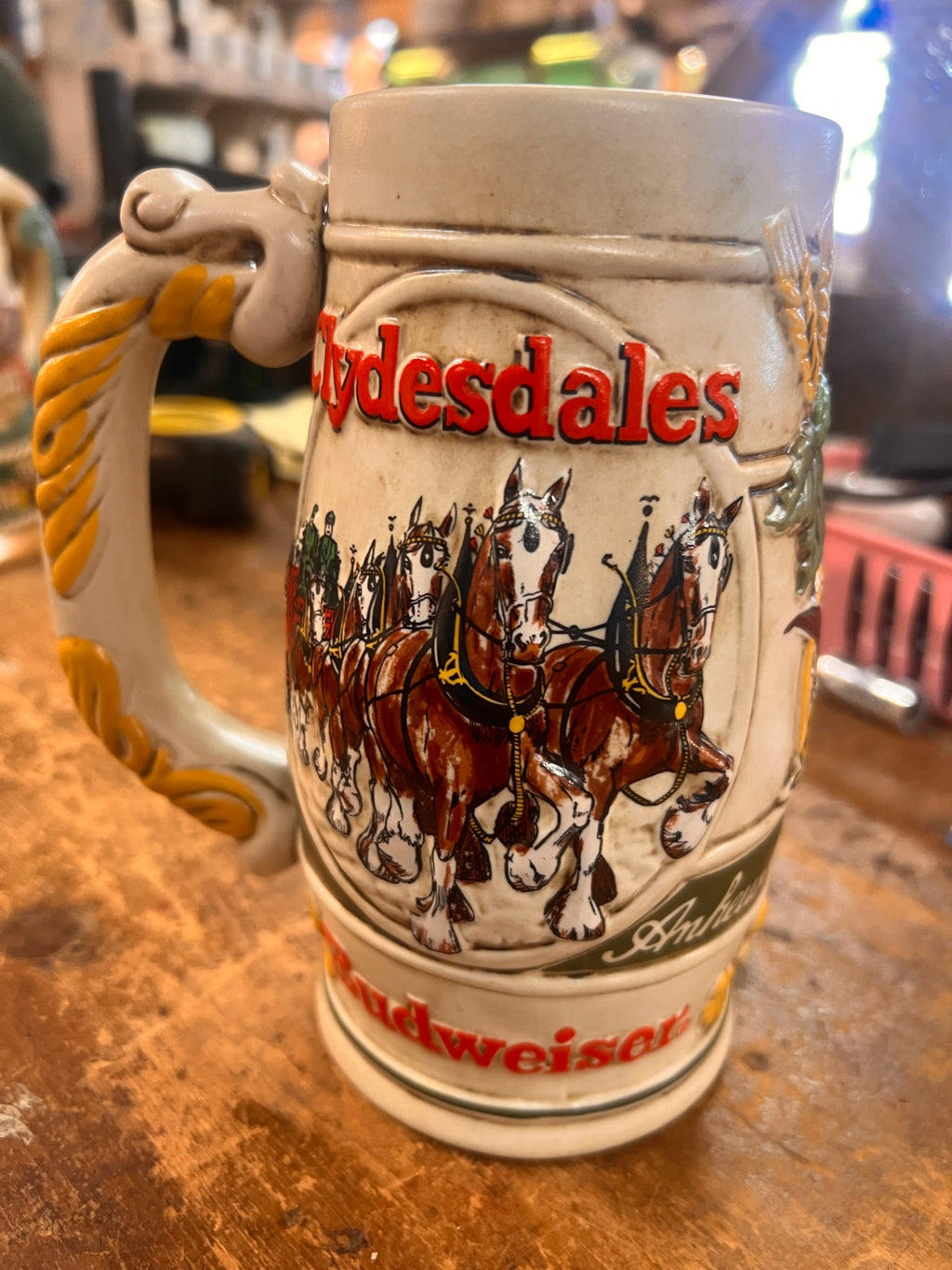 Budweiser Clydesdales Horse-Handle Stein (Ceramarte – Promo Edition)