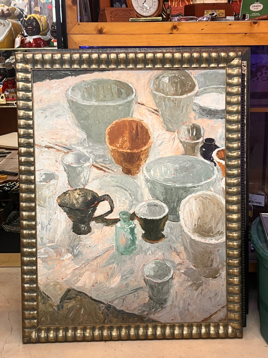 Shadow Catchers Hand-Embellished Still Life – Signed Poyson – Designer Framed Art