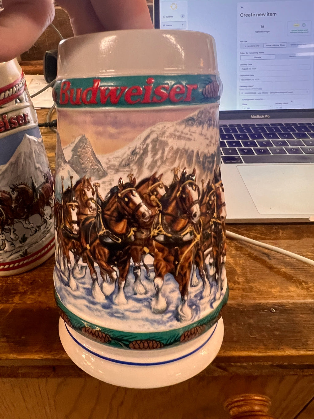 Budweiser 1992 "The Season’s Best" Holiday Stein