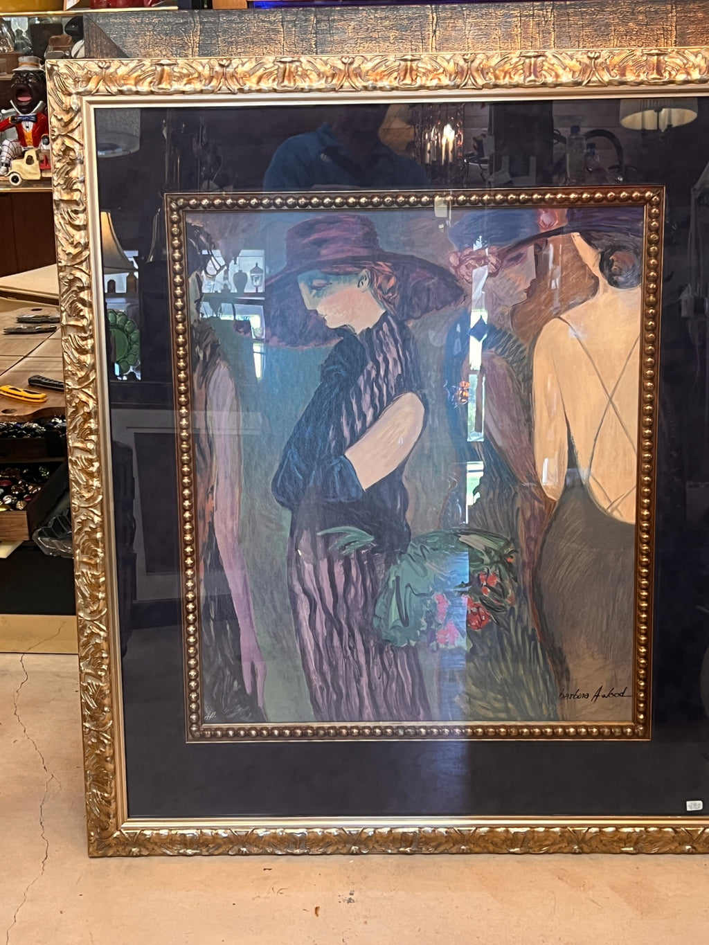 Barbara A. Wood – Mois de Mai – Signed Lawrence Unlimited Print – Large Gold Frame