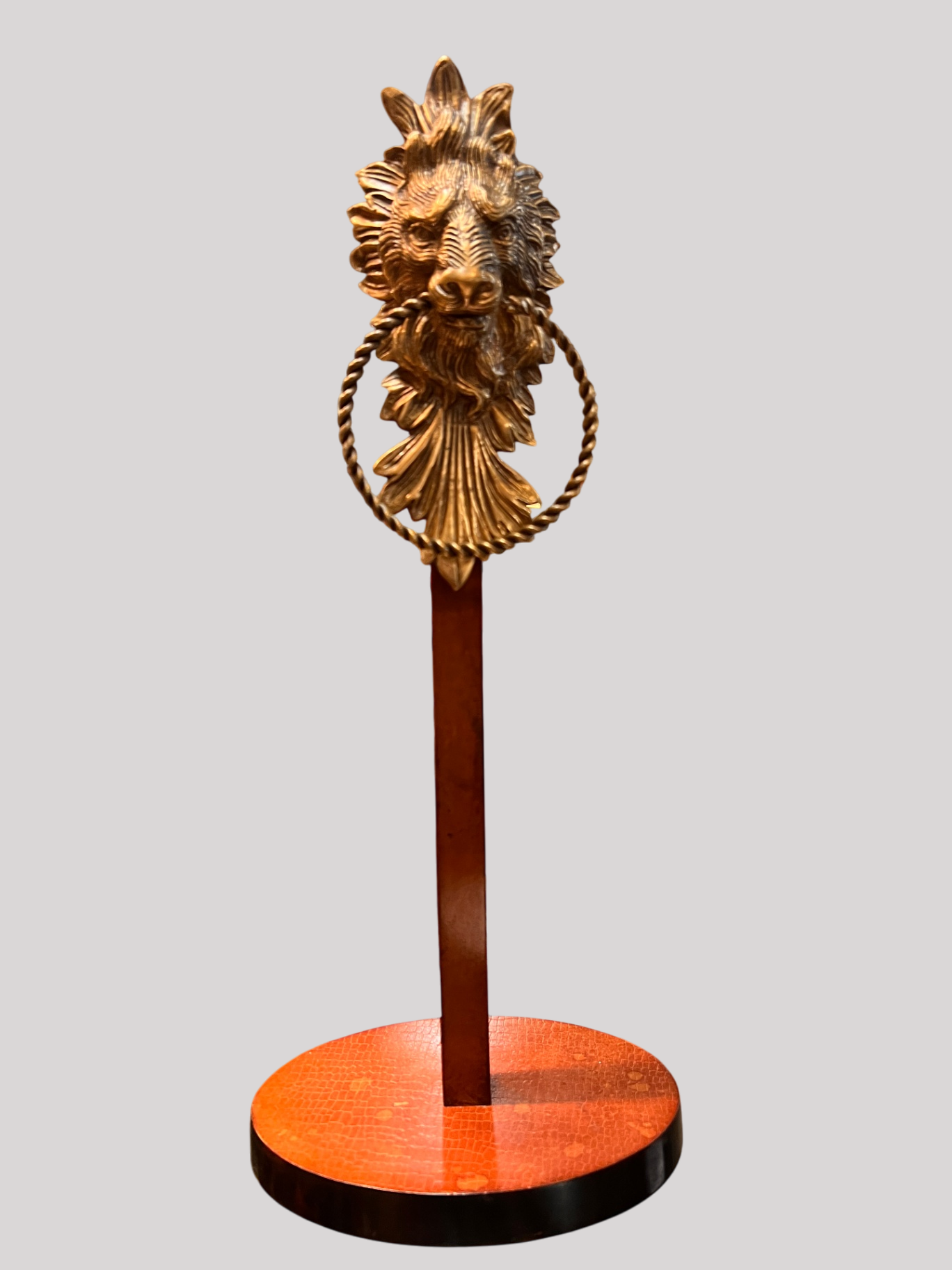 John-Richard JRA-6699 Lion Head Towel Holder / Valet Stand – Luxury Designer Accessory