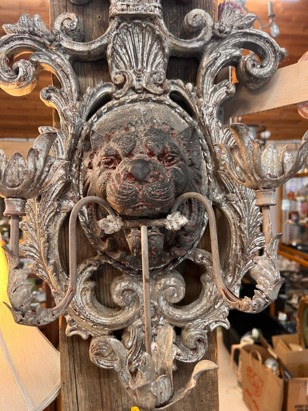 John-Richard JRA-2624 Lion’s Head Wall Sconce / Candle Holder