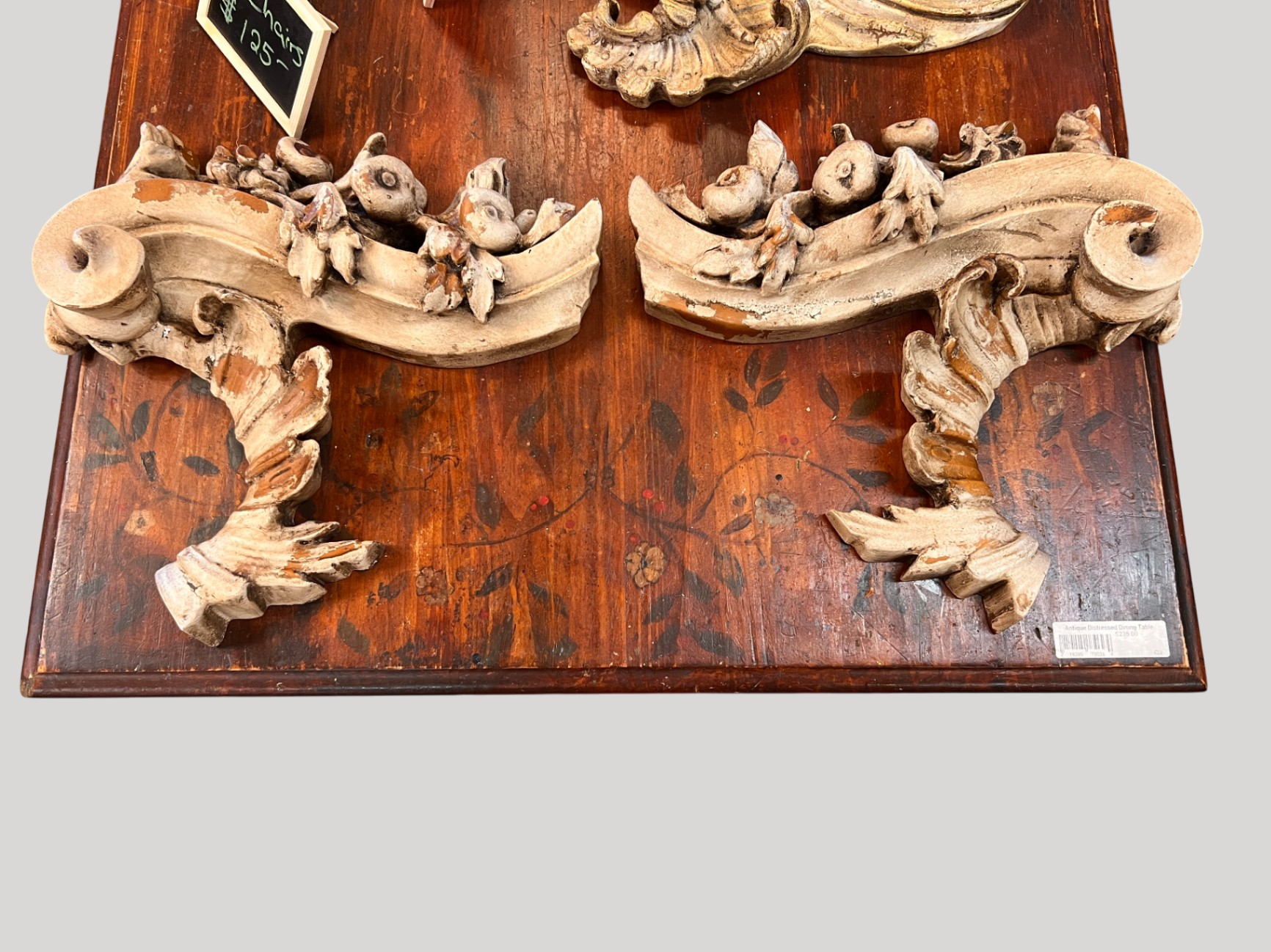 DA BCH-7020 R&L Carved Fruit & Scroll Wall Brackets – Boutique Wall Decor (Pair)