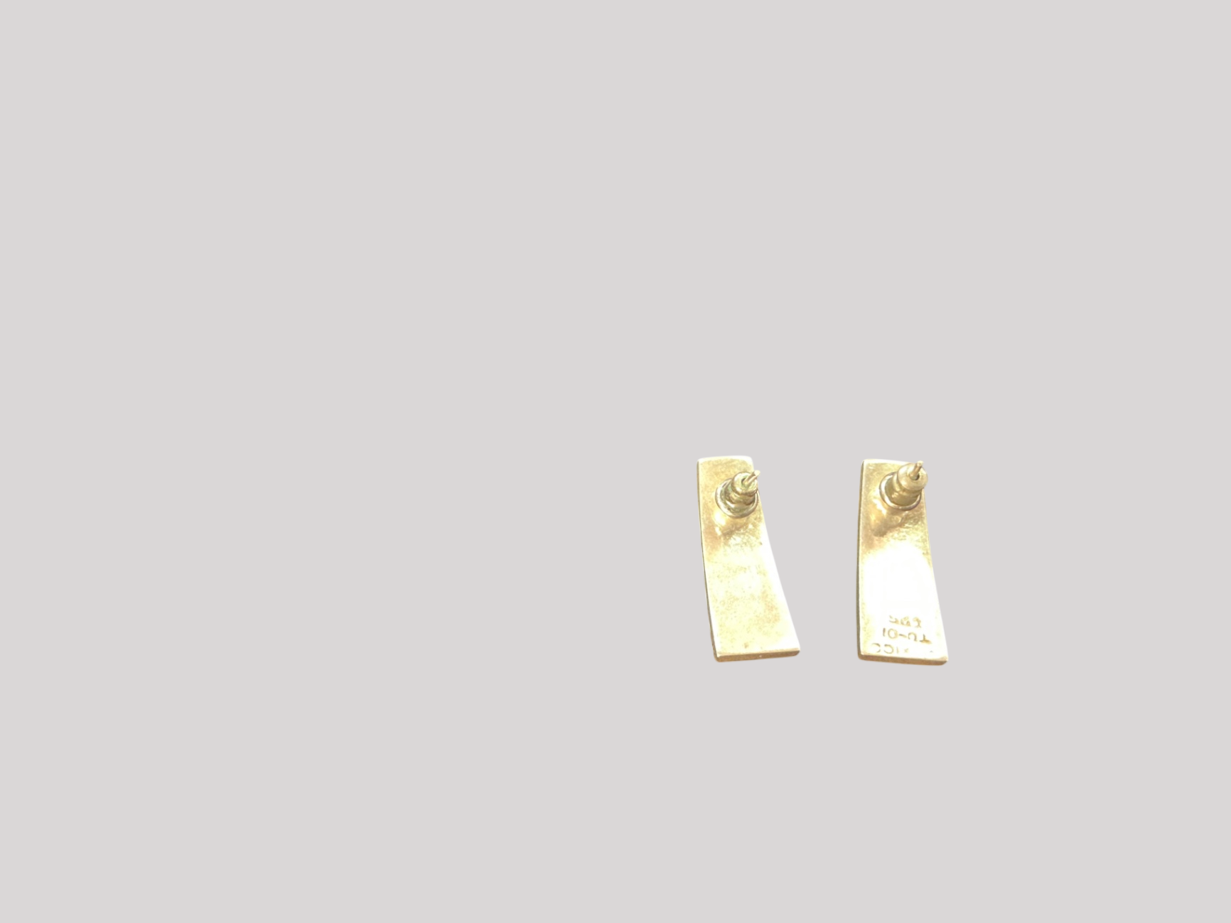 Pair of Vintage Mexican Sterling Silver Inlaid Earrings