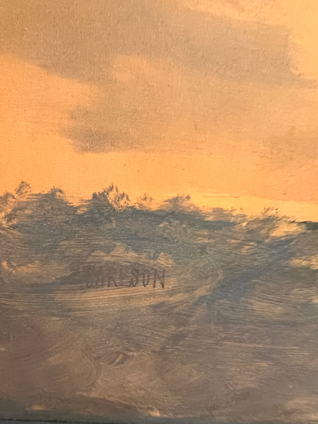 Vintage Mid-Century Nautical Seascape with Tall Ship and Seagulls, Signed Carlson