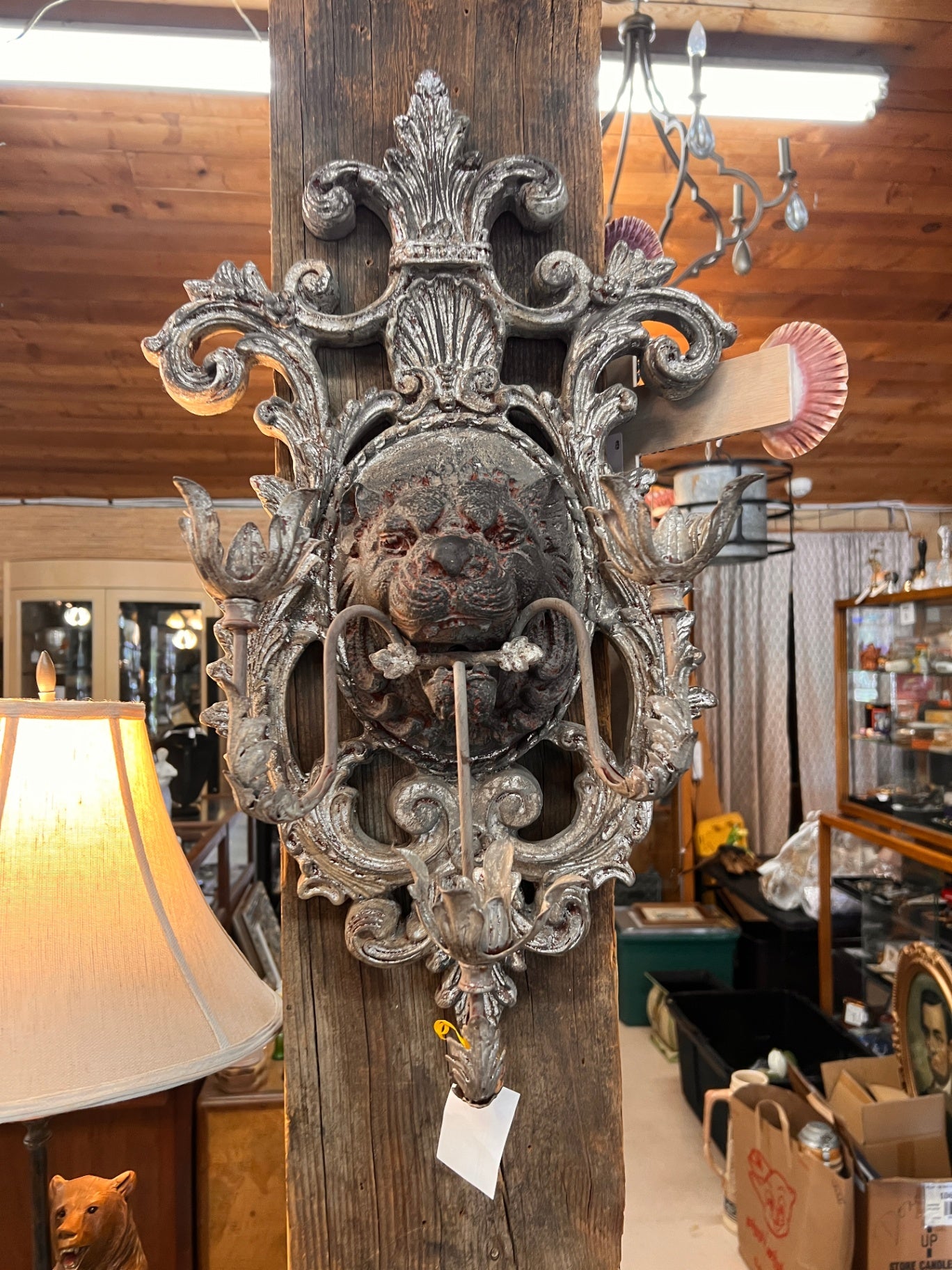 John-Richard JRA-2624 Lion’s Head Wall Sconce / Candle Holder