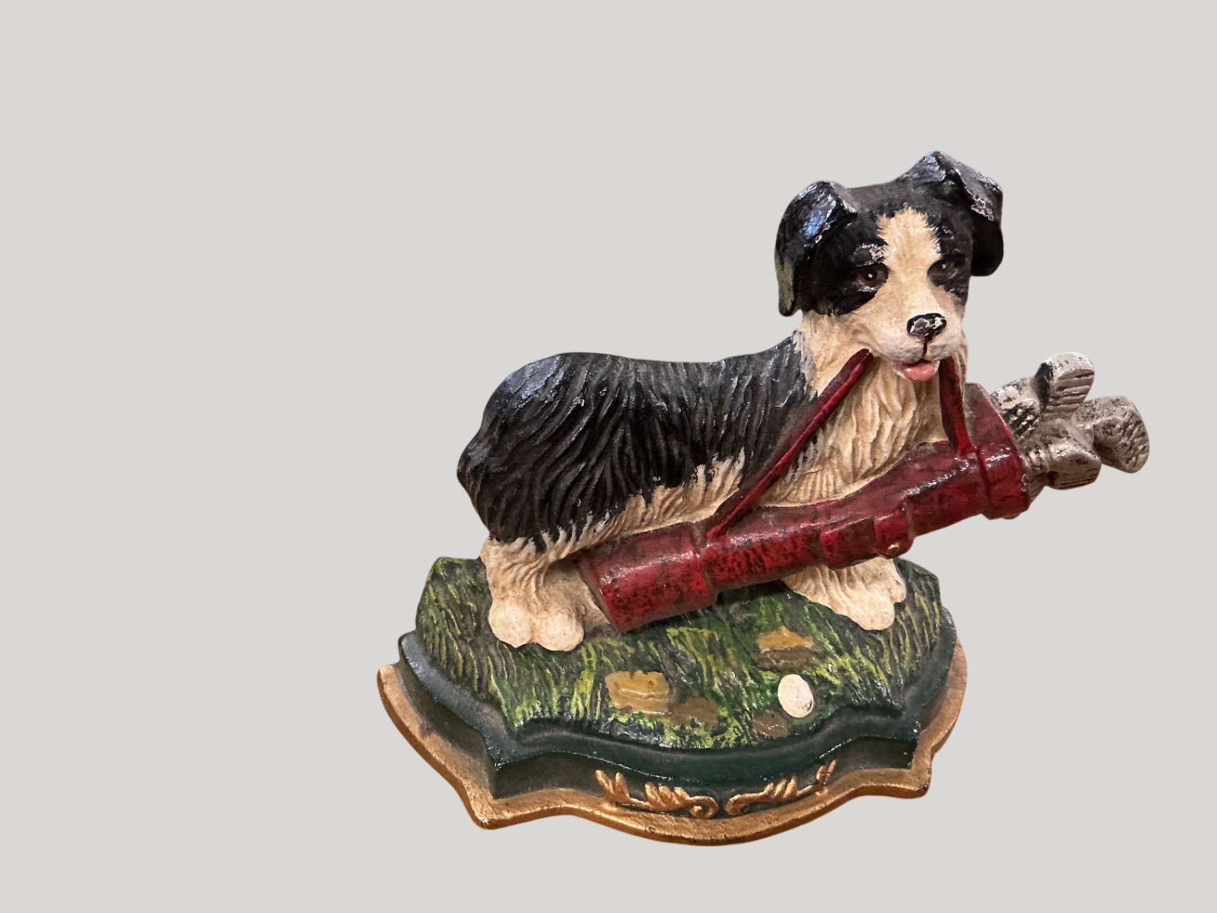Cast Iron Border Collie Doorstop