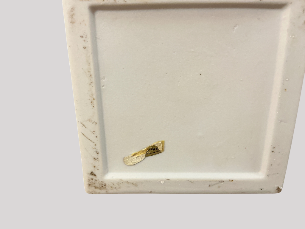 Mid‑Century Japanese Porcelain Revolutionary War Soldier Figurine – Blue & Buff Uniform