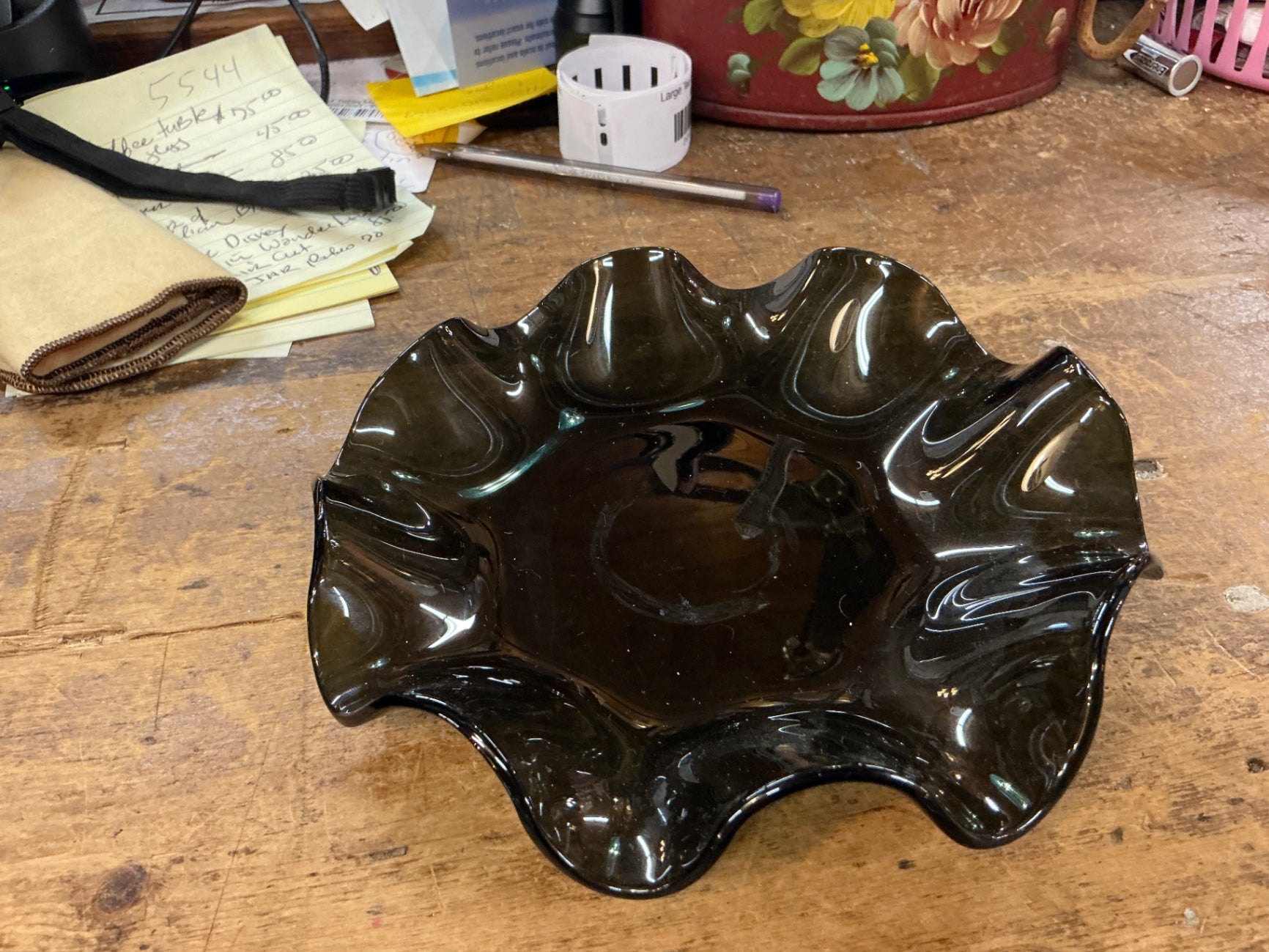 Vintage glass plate