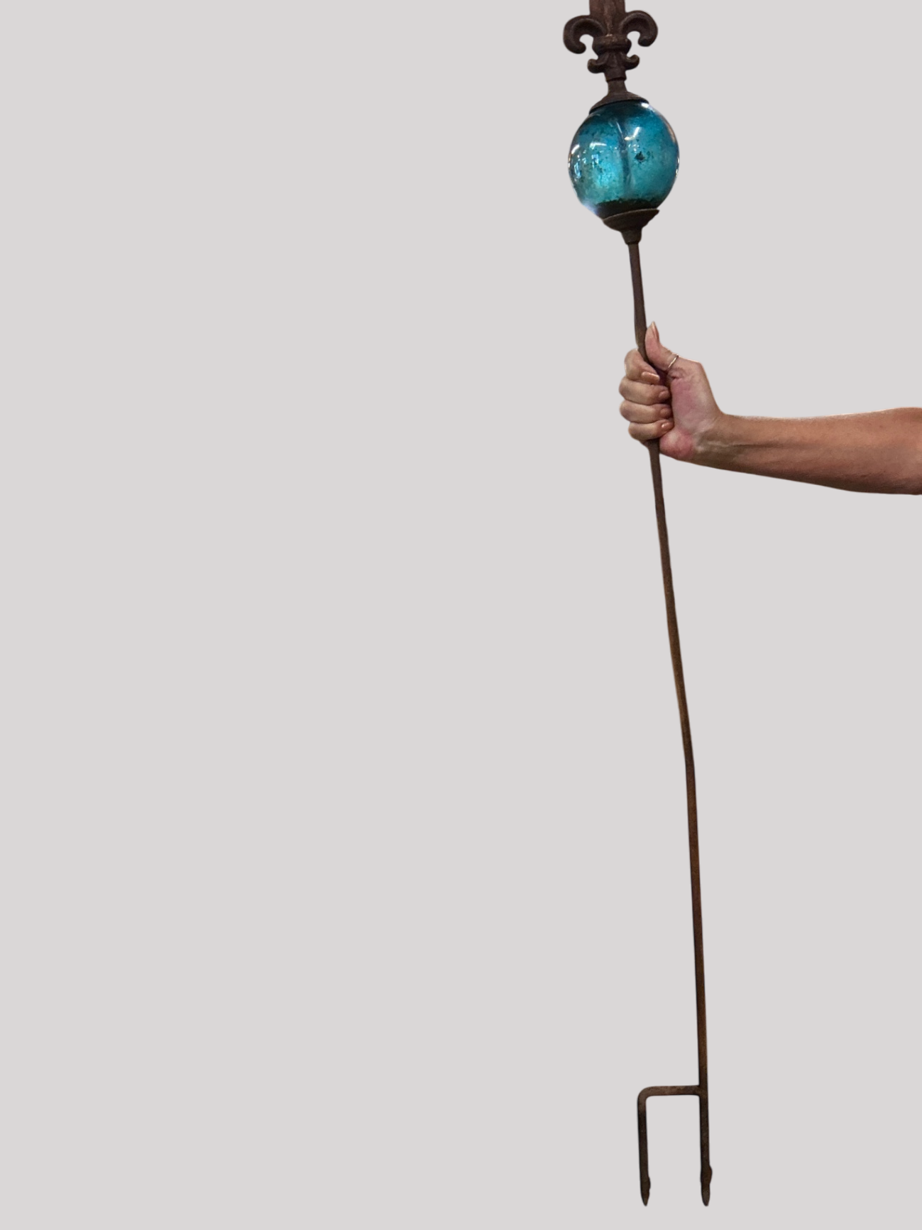 Garden Stake Blue Globe