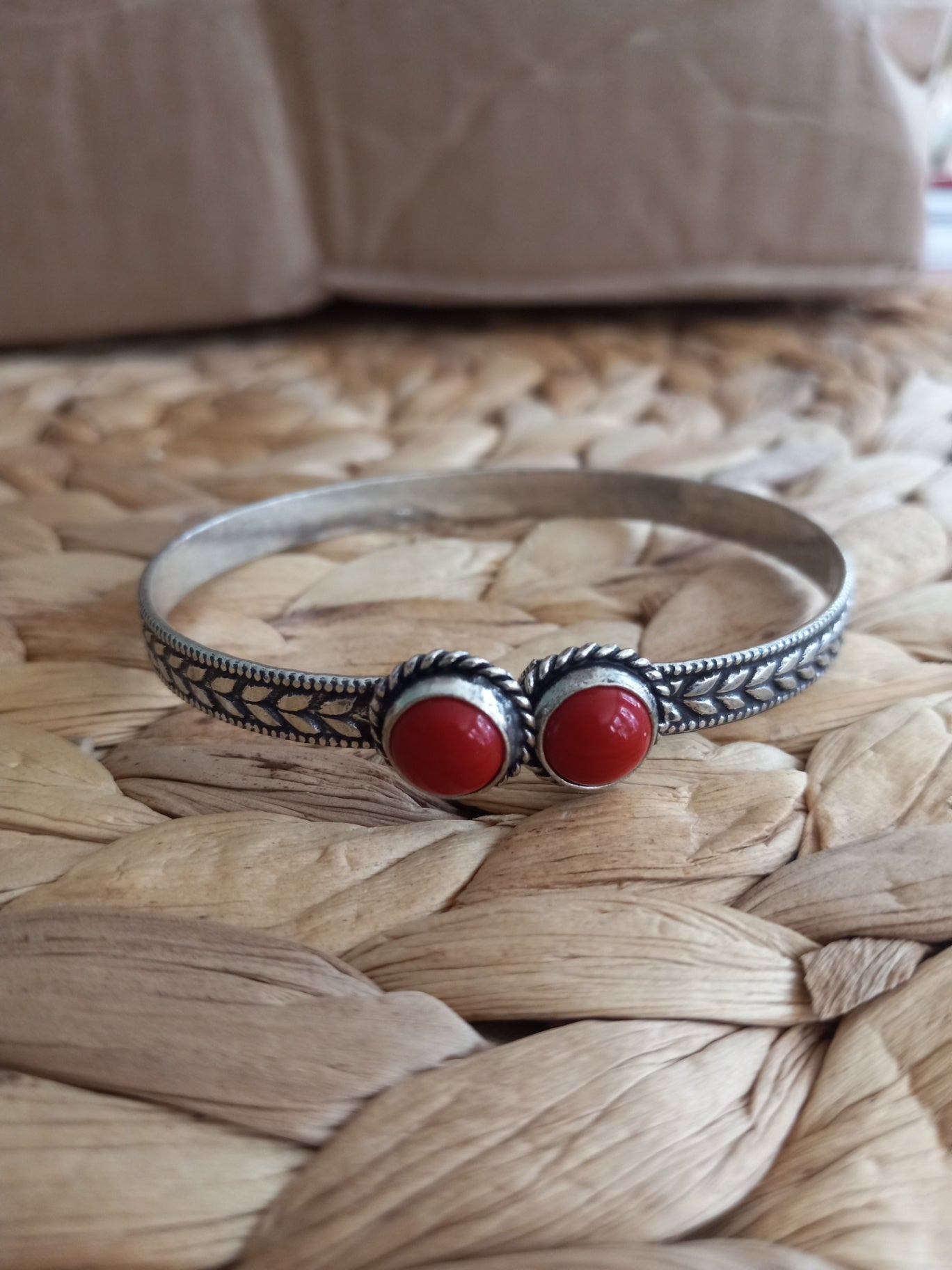 Bracelet cuff sm red dsc