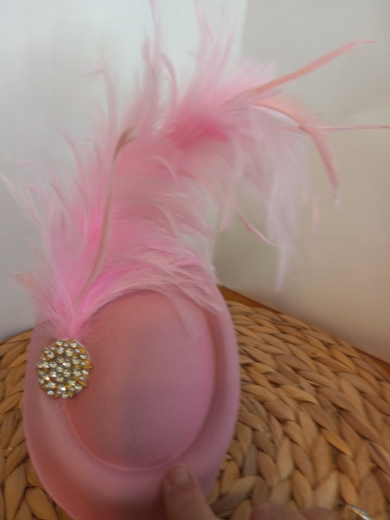 Pink fascinator hat dsc