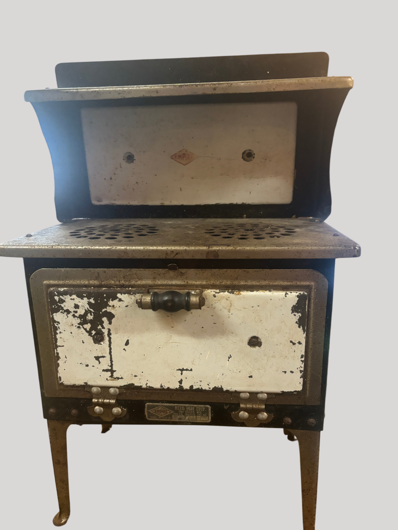 Vintage Empire Metal Ware Toy Stove Working