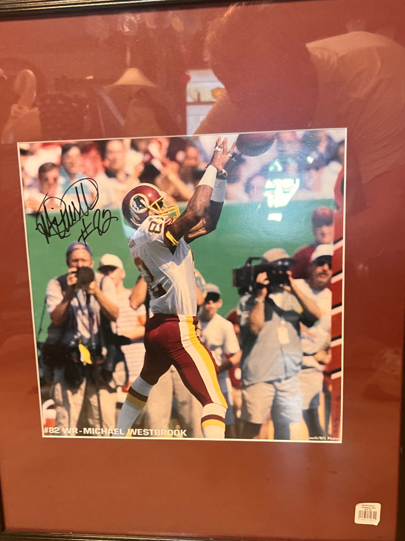 Michael Westbrook Autographed Washington Redskins Framed 8x10 Photo (#82 WR)