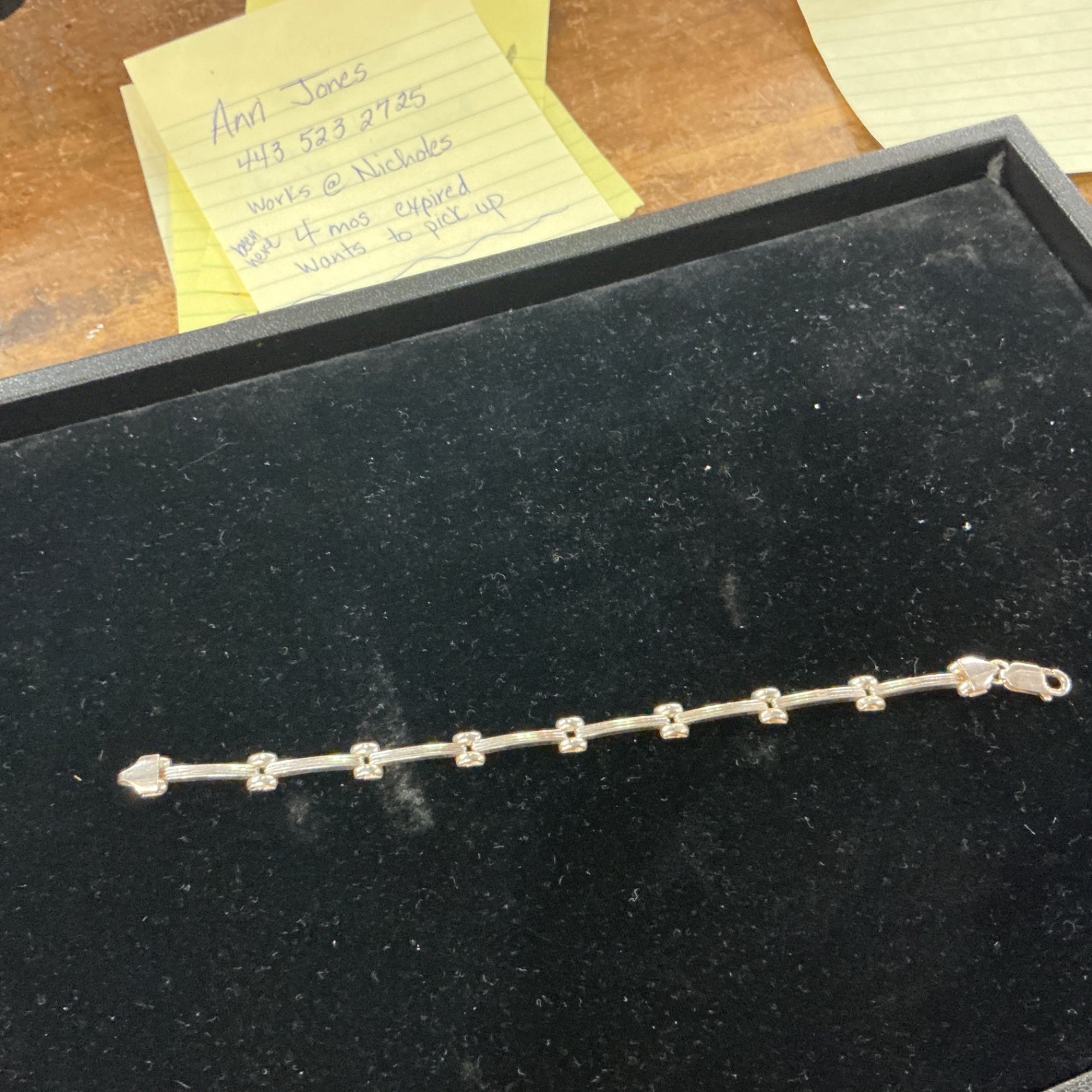 Sterling Silver Modern Link Bracelet (925 Marked)