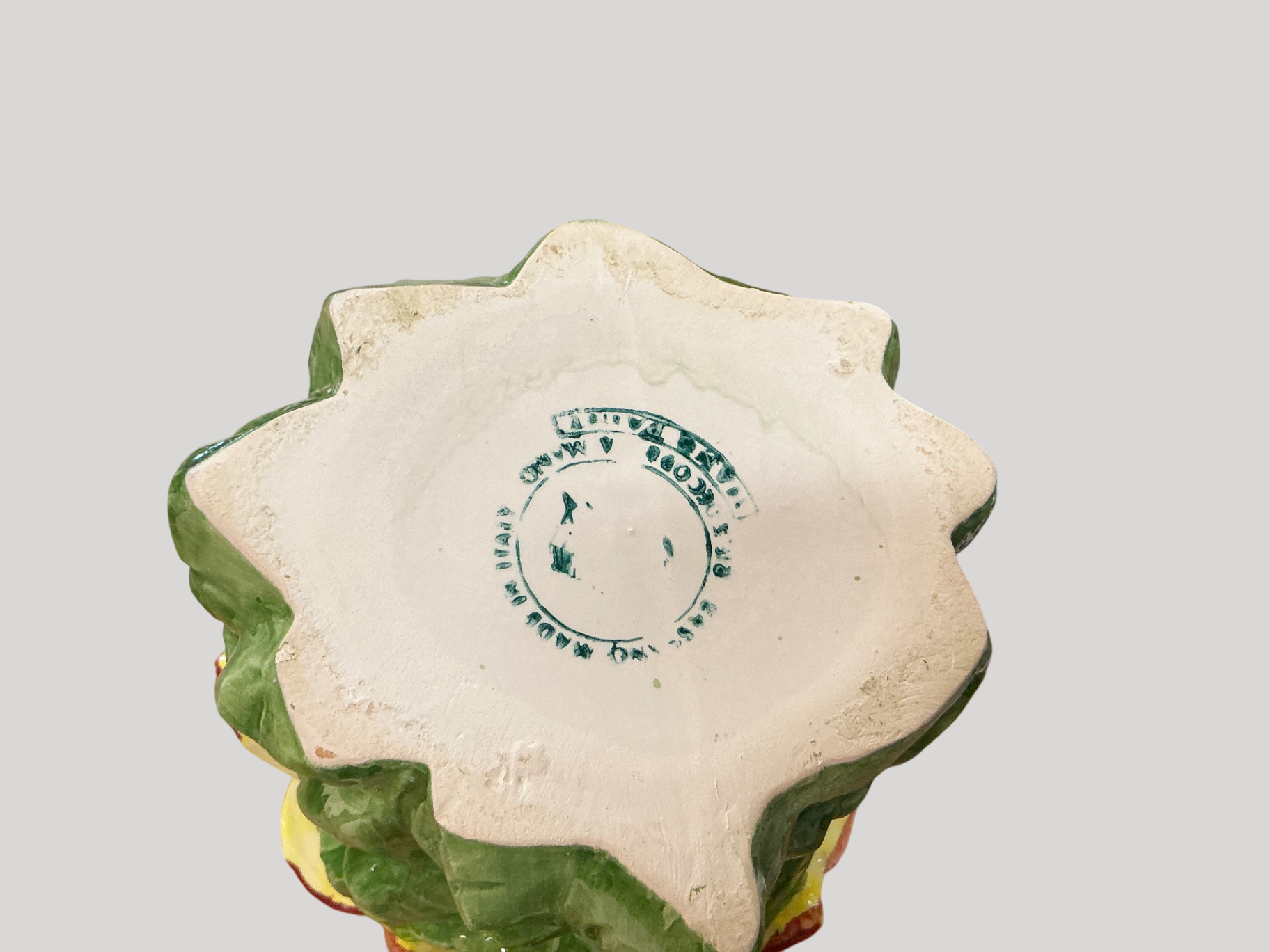 Vintage Majolica Floral Pitcher with Hand-Painted Lilies – Made in Italy by Ardalt