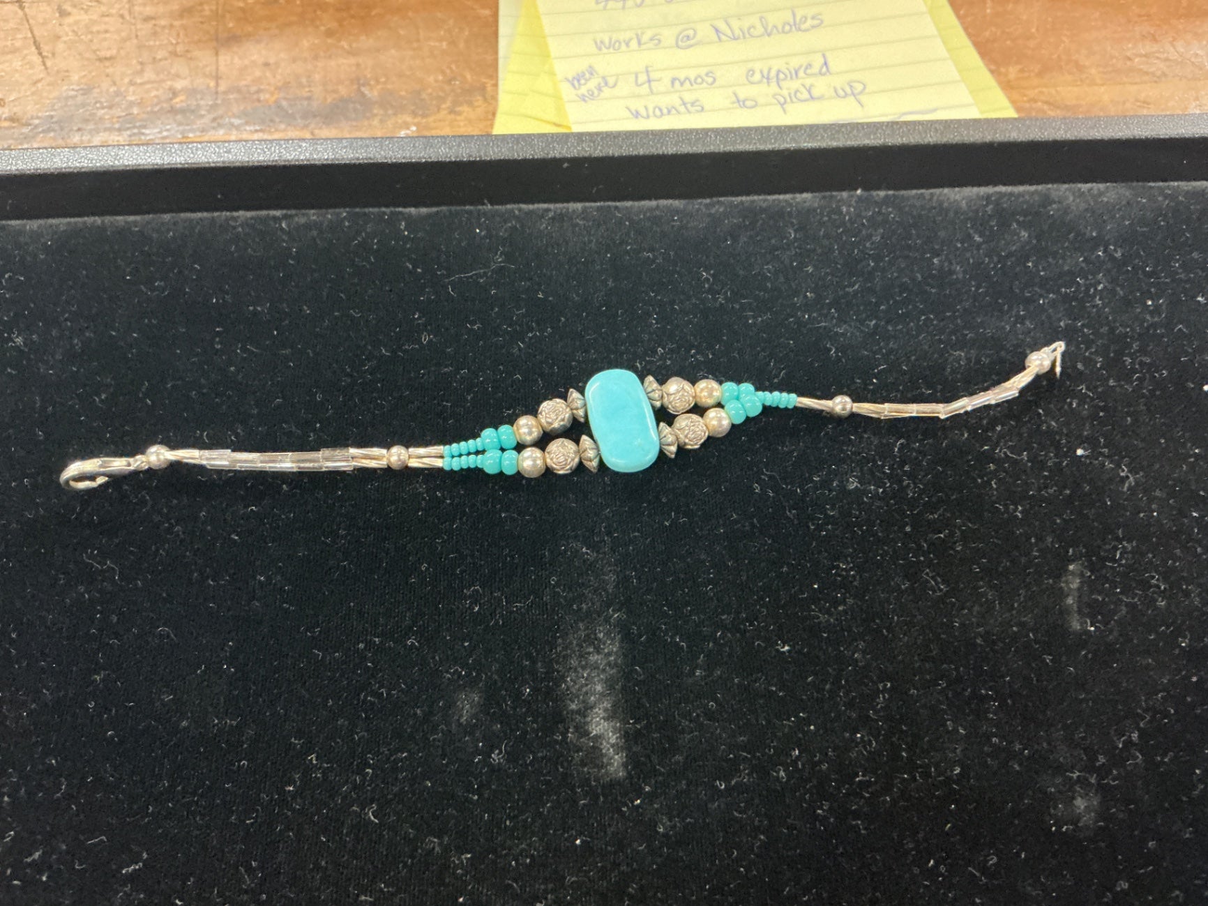 Southwestern Sterling Silver and Turquoise Multi-Strand Beaded Bracelet