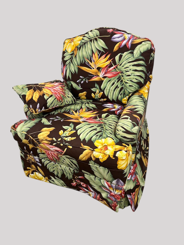 Tropical upholstered armchair