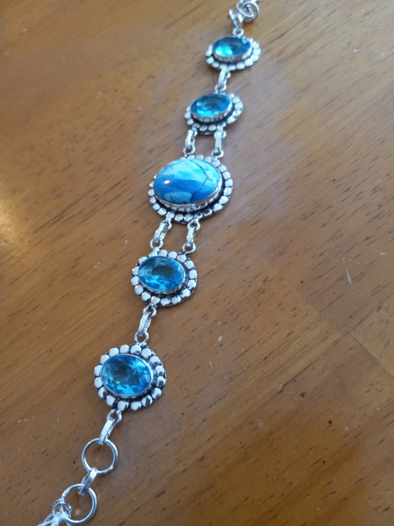 Blue dendritic bracelet dsc 