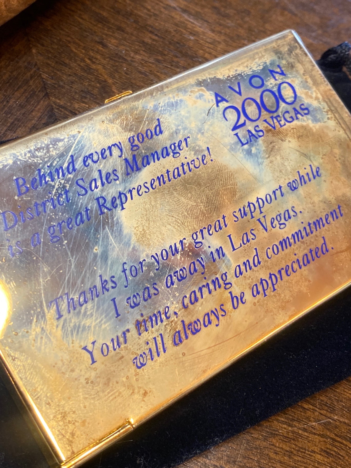 Avon 2000 Las Vegas Business Card Holders Condition not perfect HHH