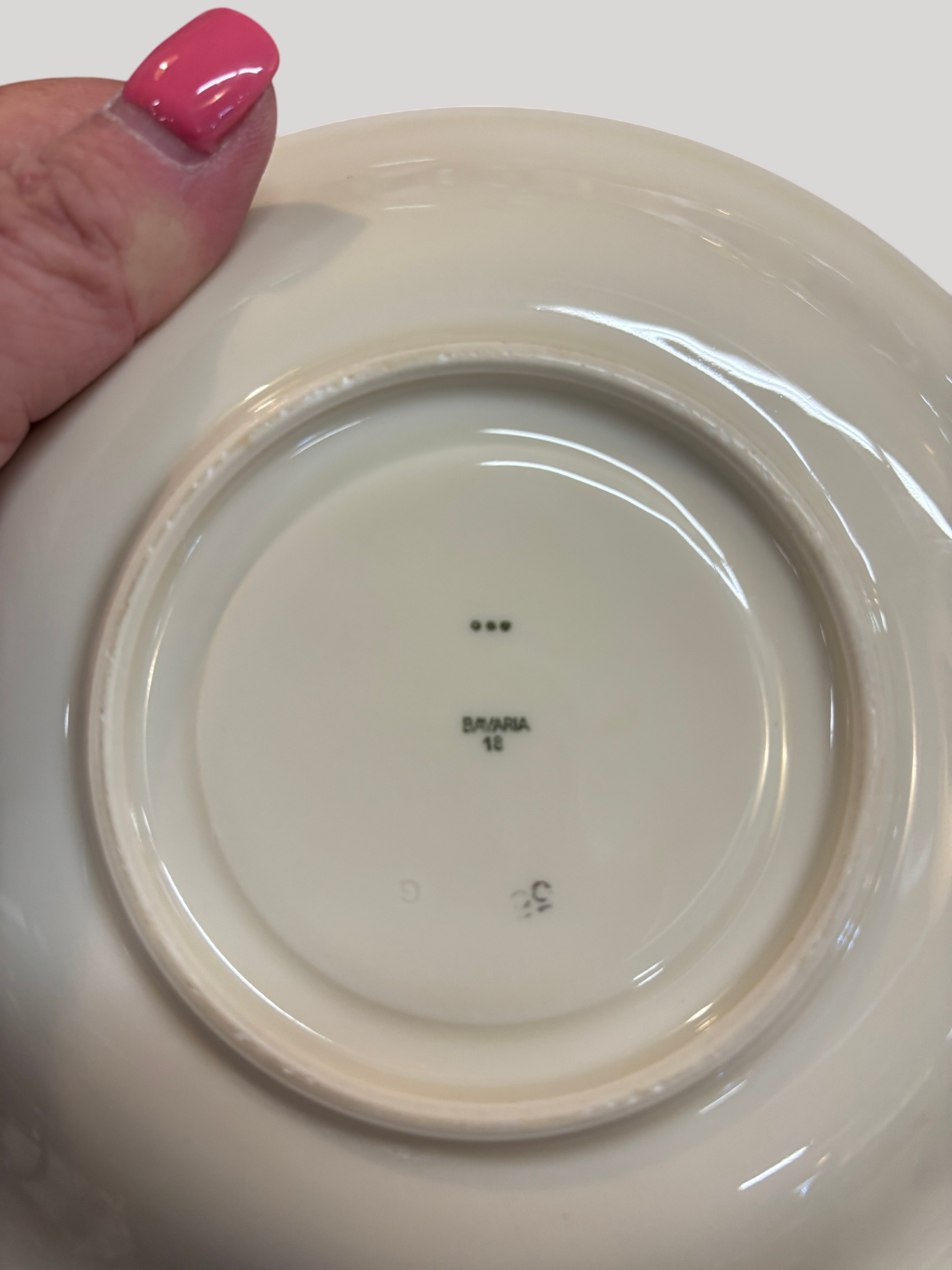 Set of 6 Teacup and Saucers Bavarian Porcelain