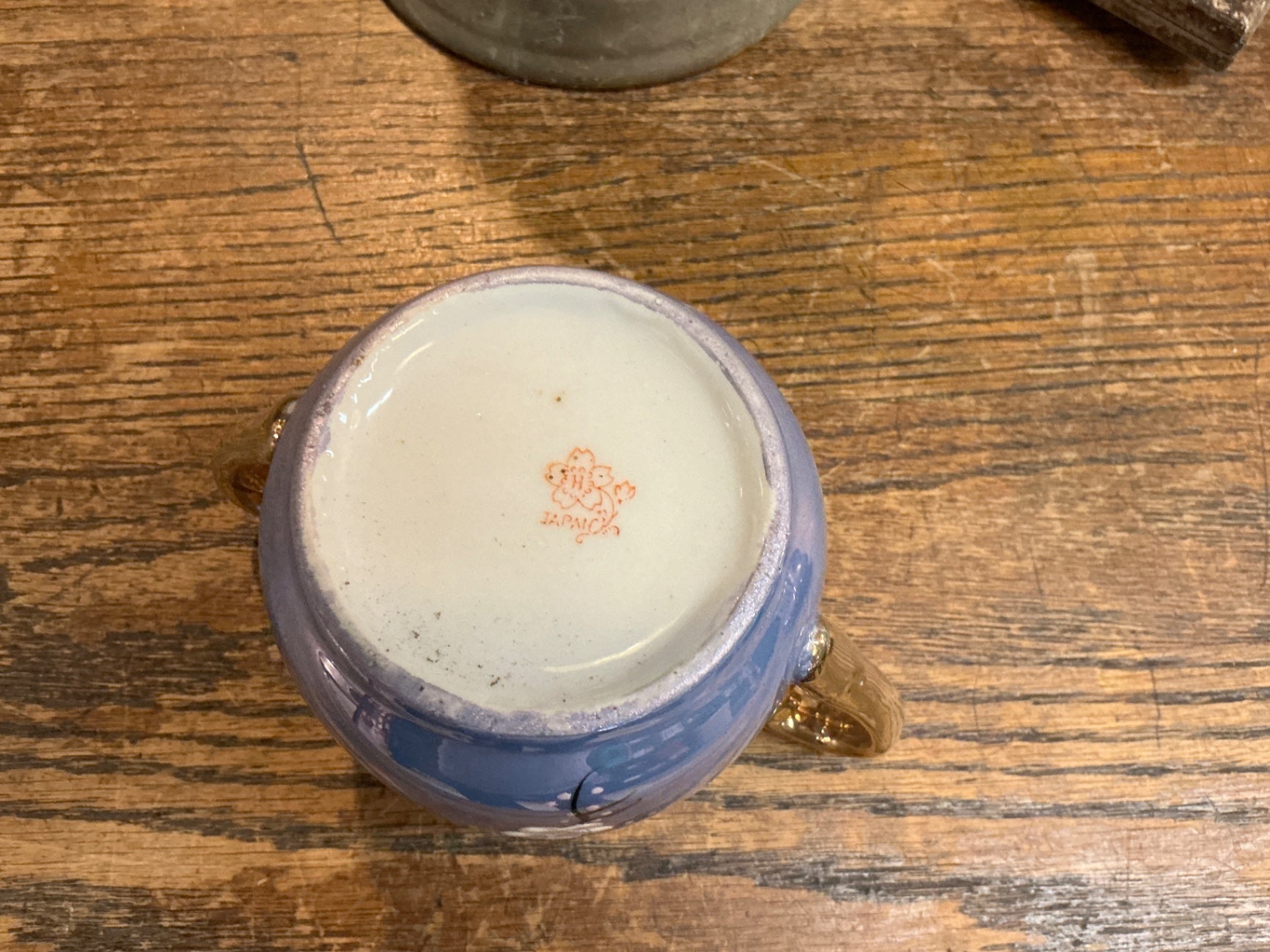 Complete Vintage H.S. Japan Lusterware Tea Set – Lavender with Gold Trim and Cherry Blossom Design