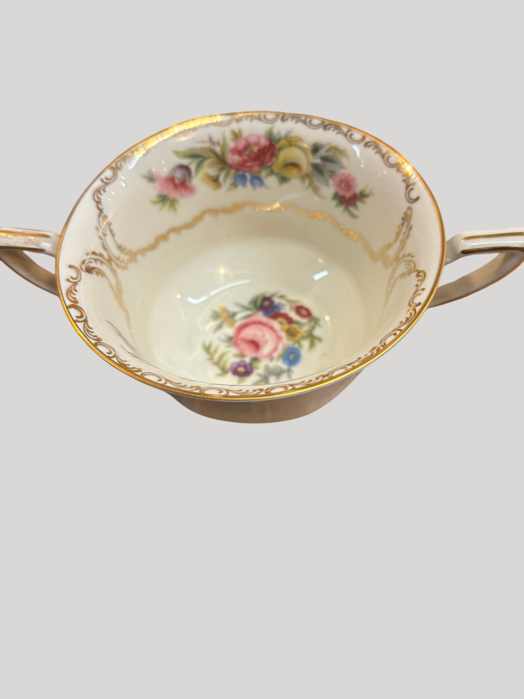 Set of 6 Teacup and Saucers Bavarian Porcelain