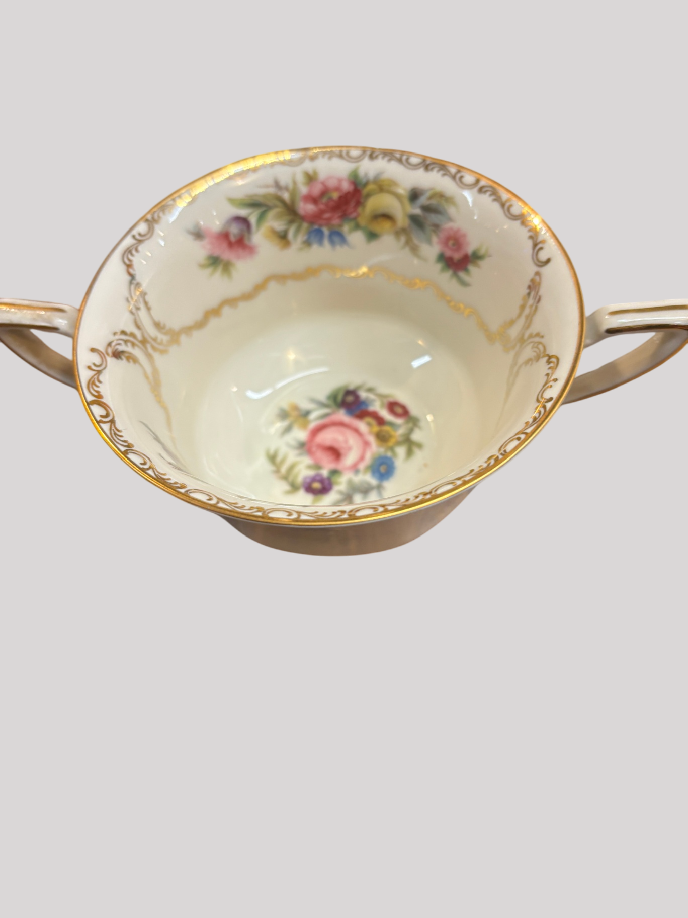 Set of 6 Teacup and Saucers Bavarian Porcelain