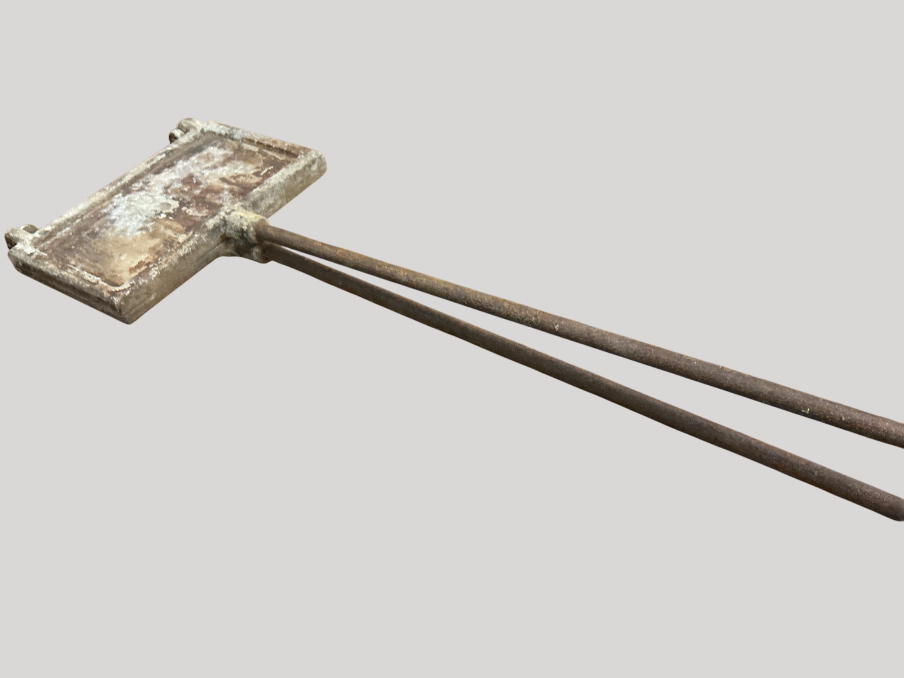 Antique Cast Iron Waffle Iron – Long Handle Stove-Top Model, Early 1900s