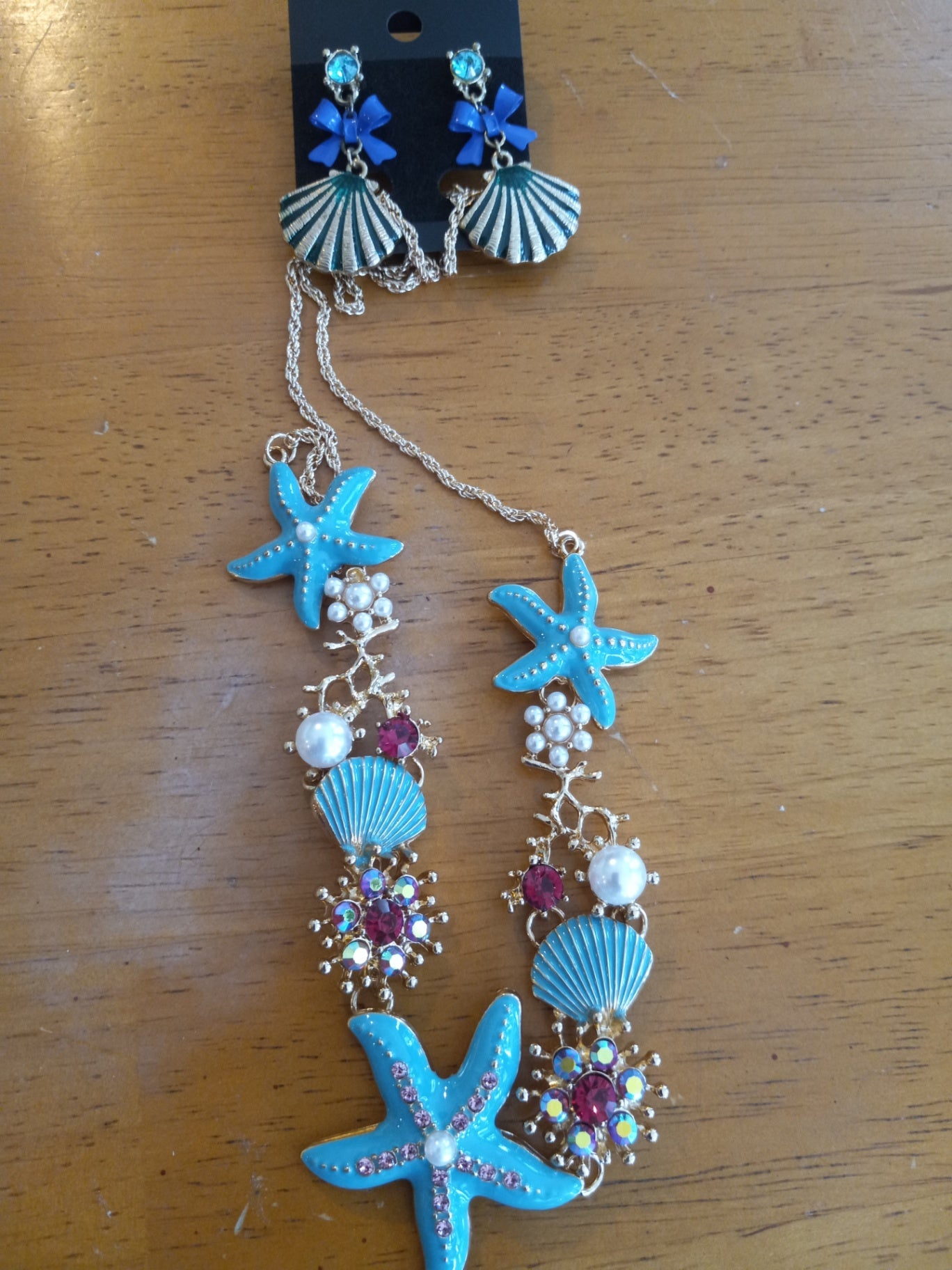 Necklace n earrings starfish dsc 