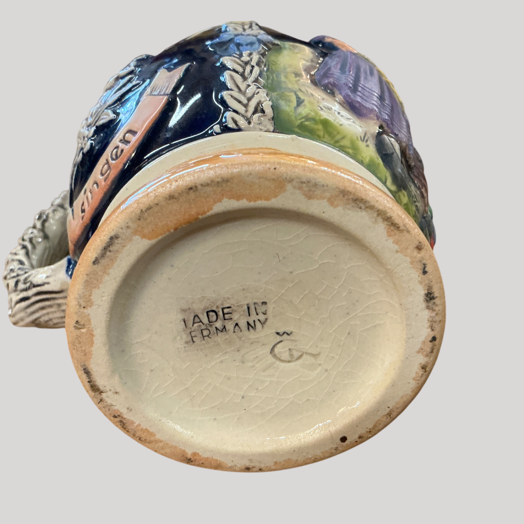 Vintage German Beer Stein – “Made in Germany,” Handcrafted with Pewter Lid