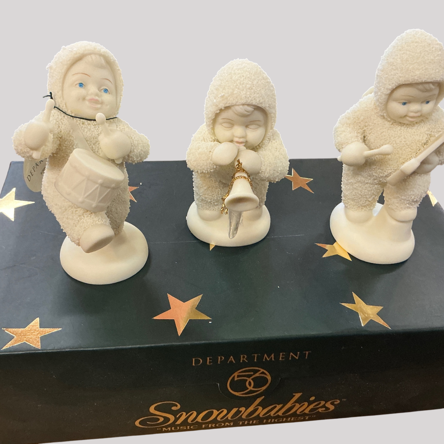 Department 56 Snowbabies “Music From the Highest” – Musical Trio Figurine Set