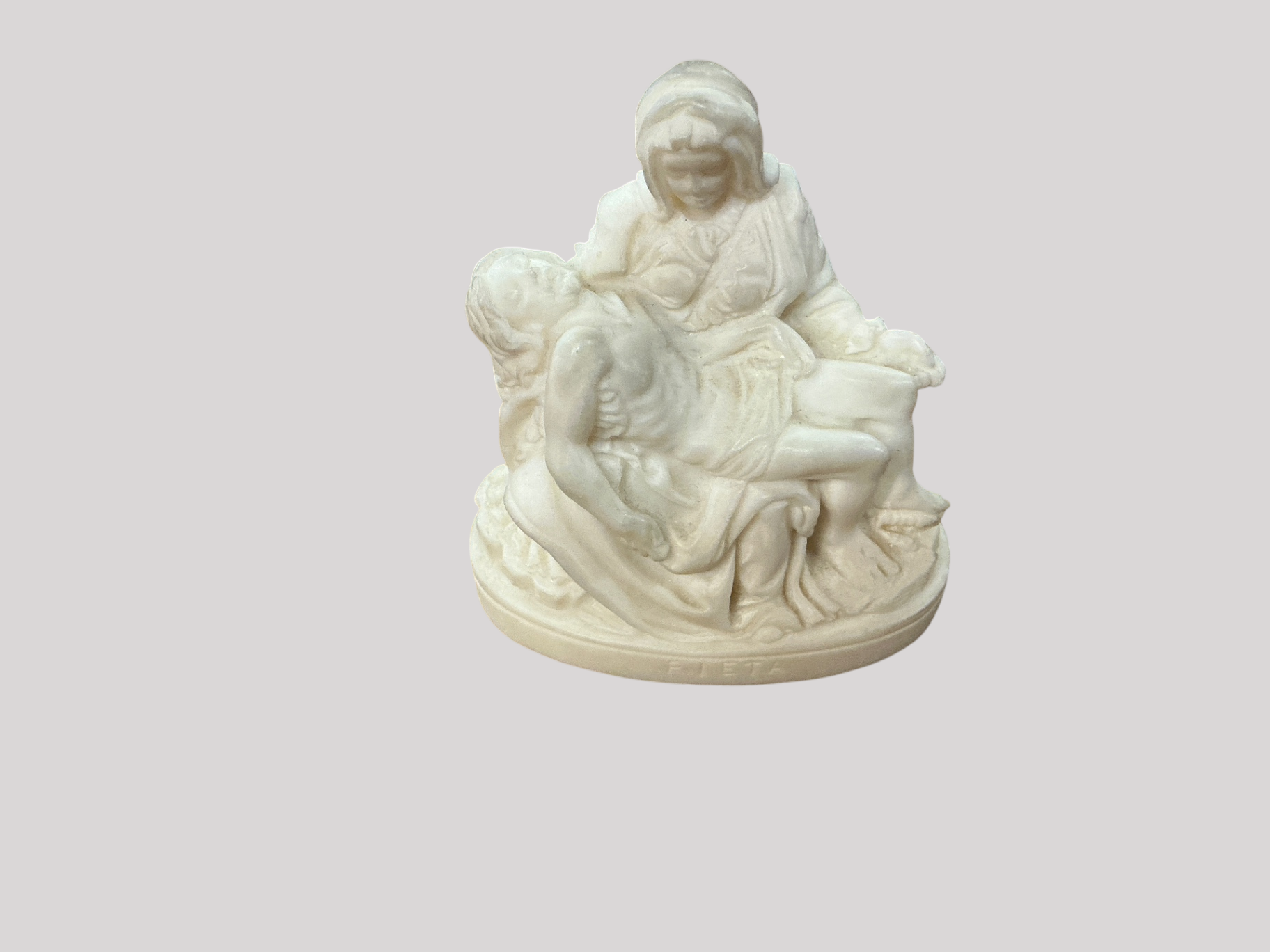 Miniature Replica of Michelangelo’s Pietà – Alabaster/Resin Figurine