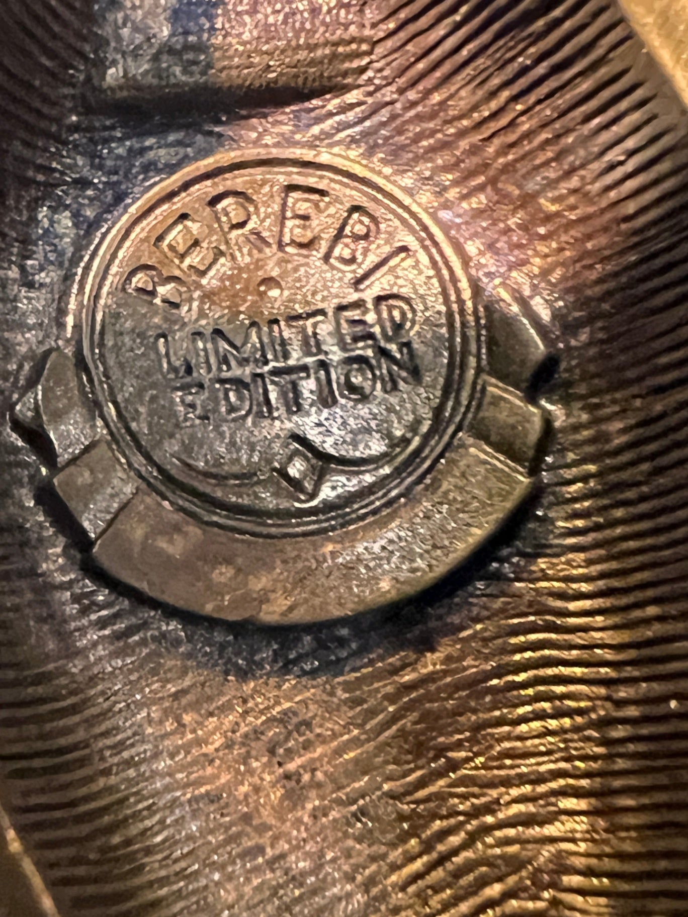 Perebi Limited Edition Gilt Metal Bird Sculpture